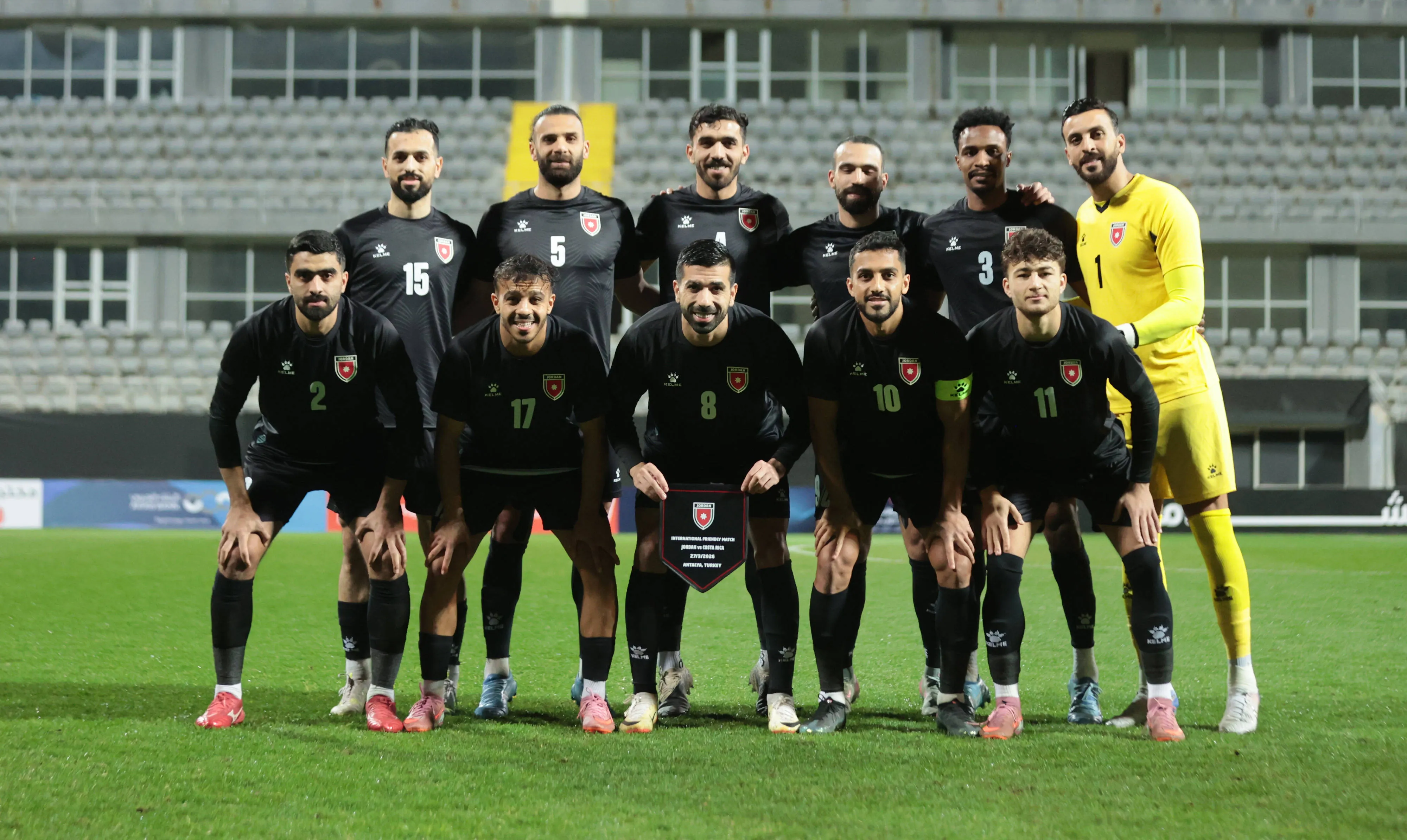 Jordanian starting eleven vs Costa Rica 