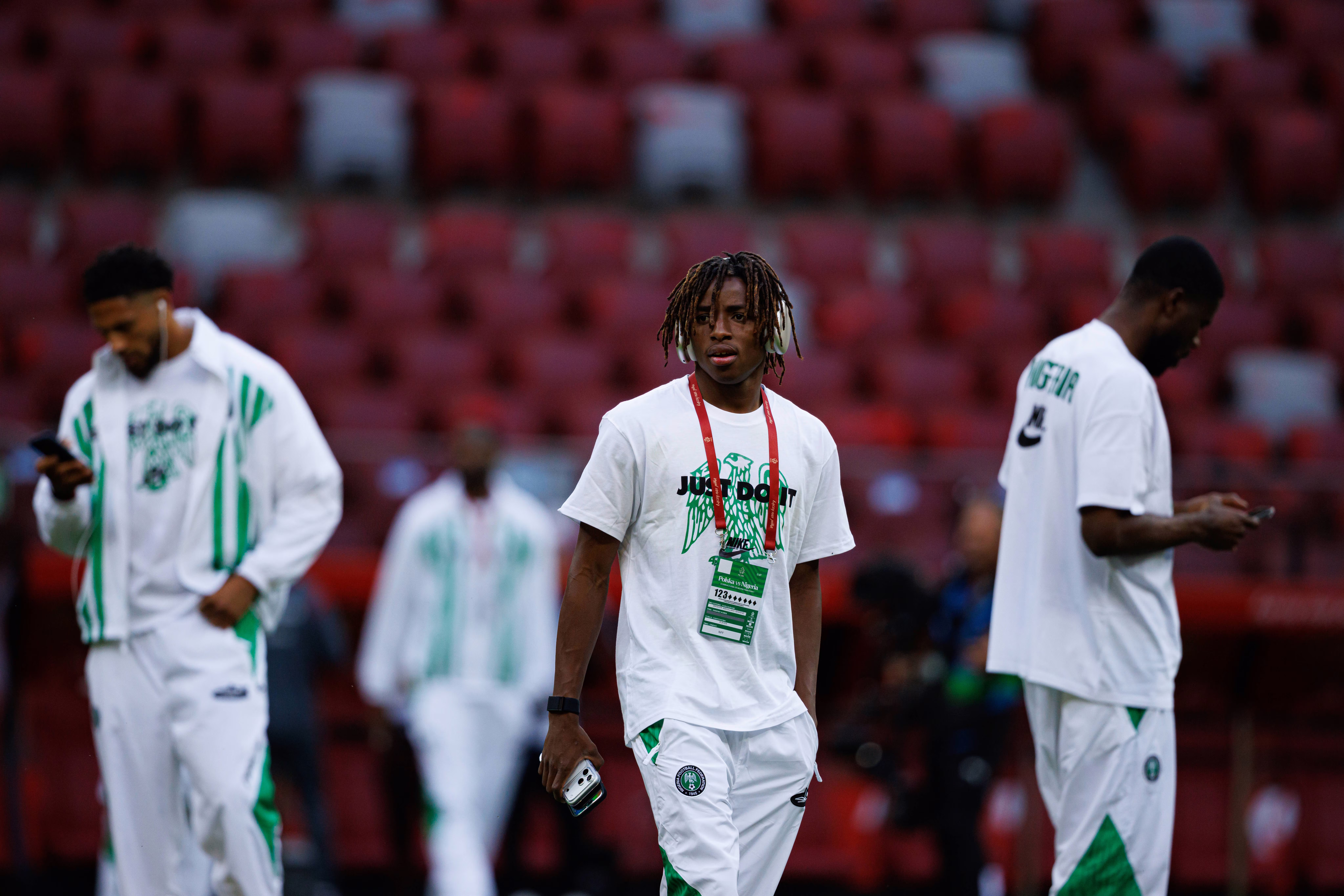 Abdullahi Bewene seen during International Friendly game between national teams of Poland and Nigeria.