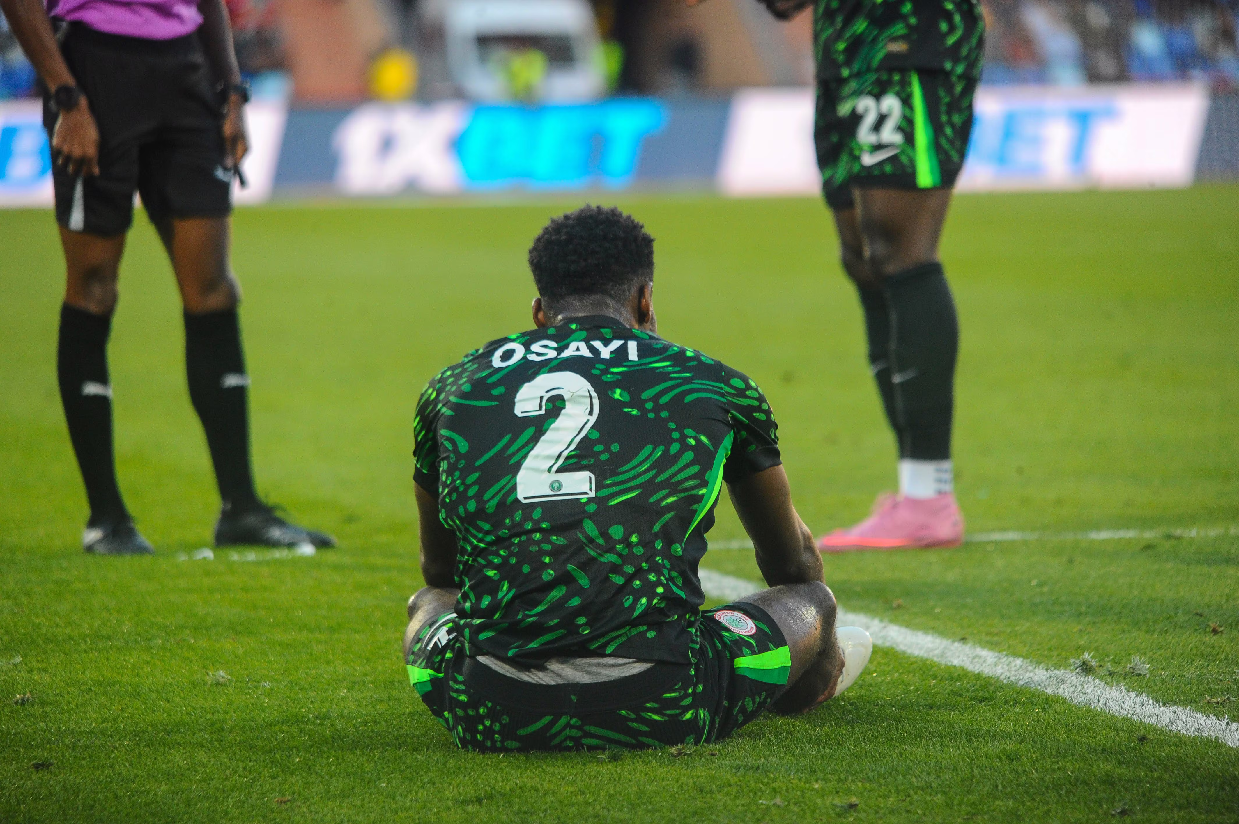 Bright Osayi-Samuel in action for the Super Eagles