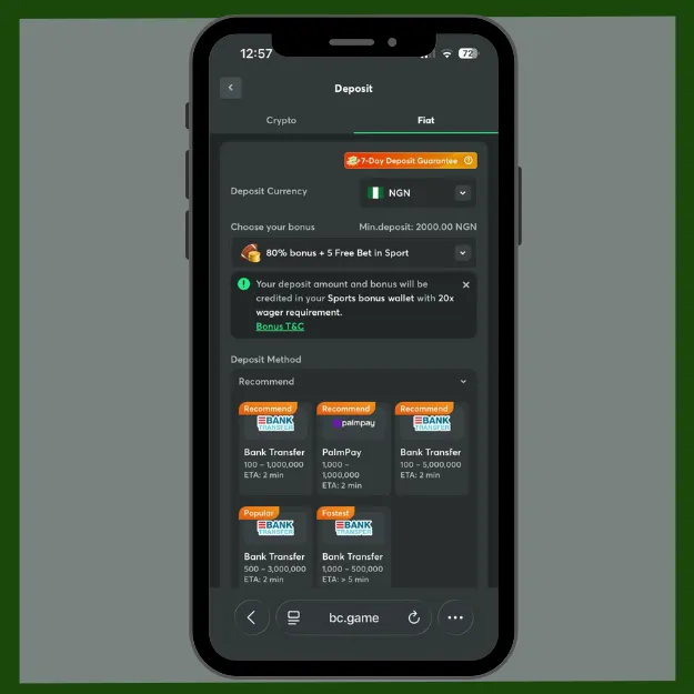 BC.game payment methods