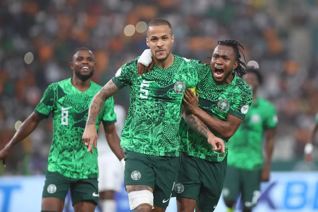 Nigeria celebrate against South Africa
