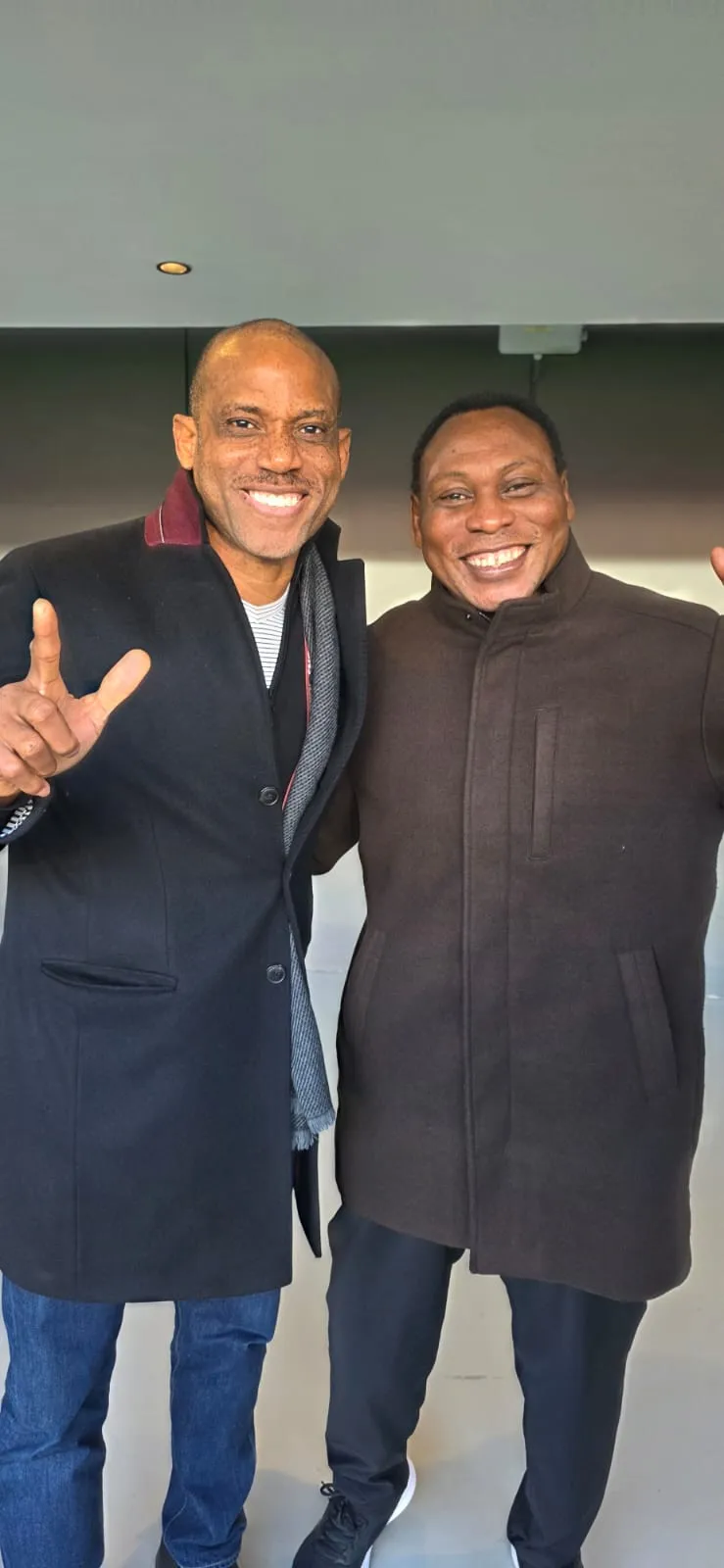 Super Eagles icons Sunday Oliseh and Daniel Amokachi