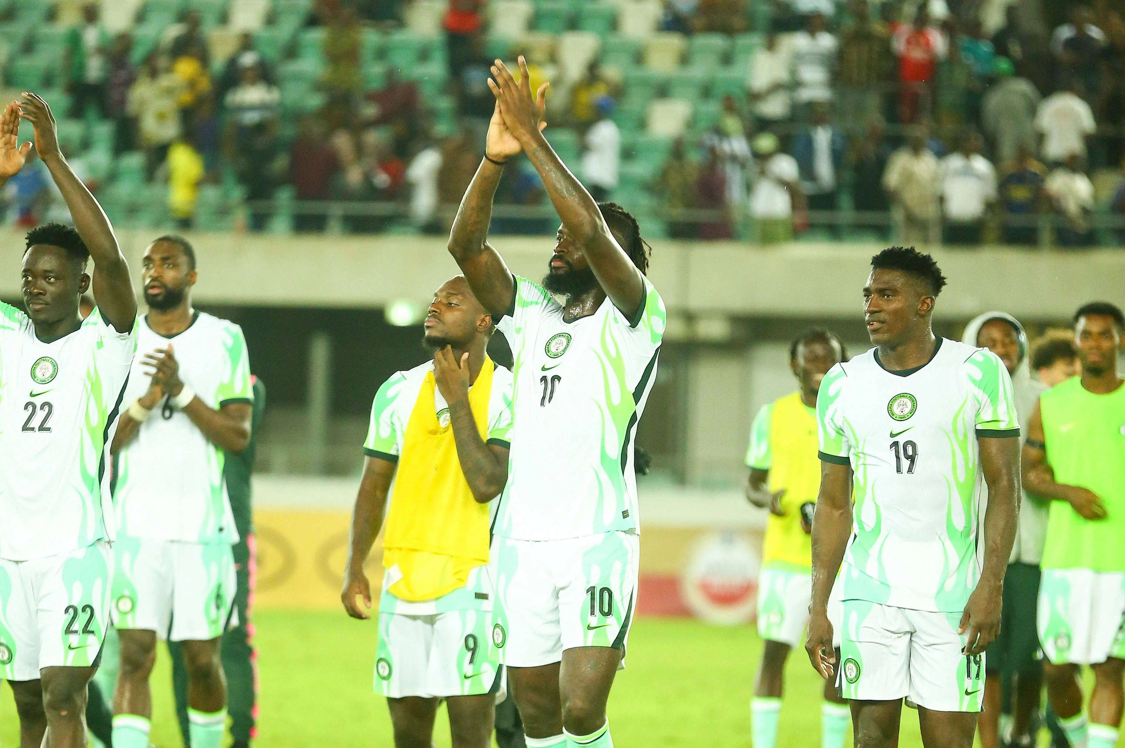 Tolu Arokodare, Semi Ajayi, George Ilenikhena, Taiwo Awoniyi,of Nigeria Super Eagles.