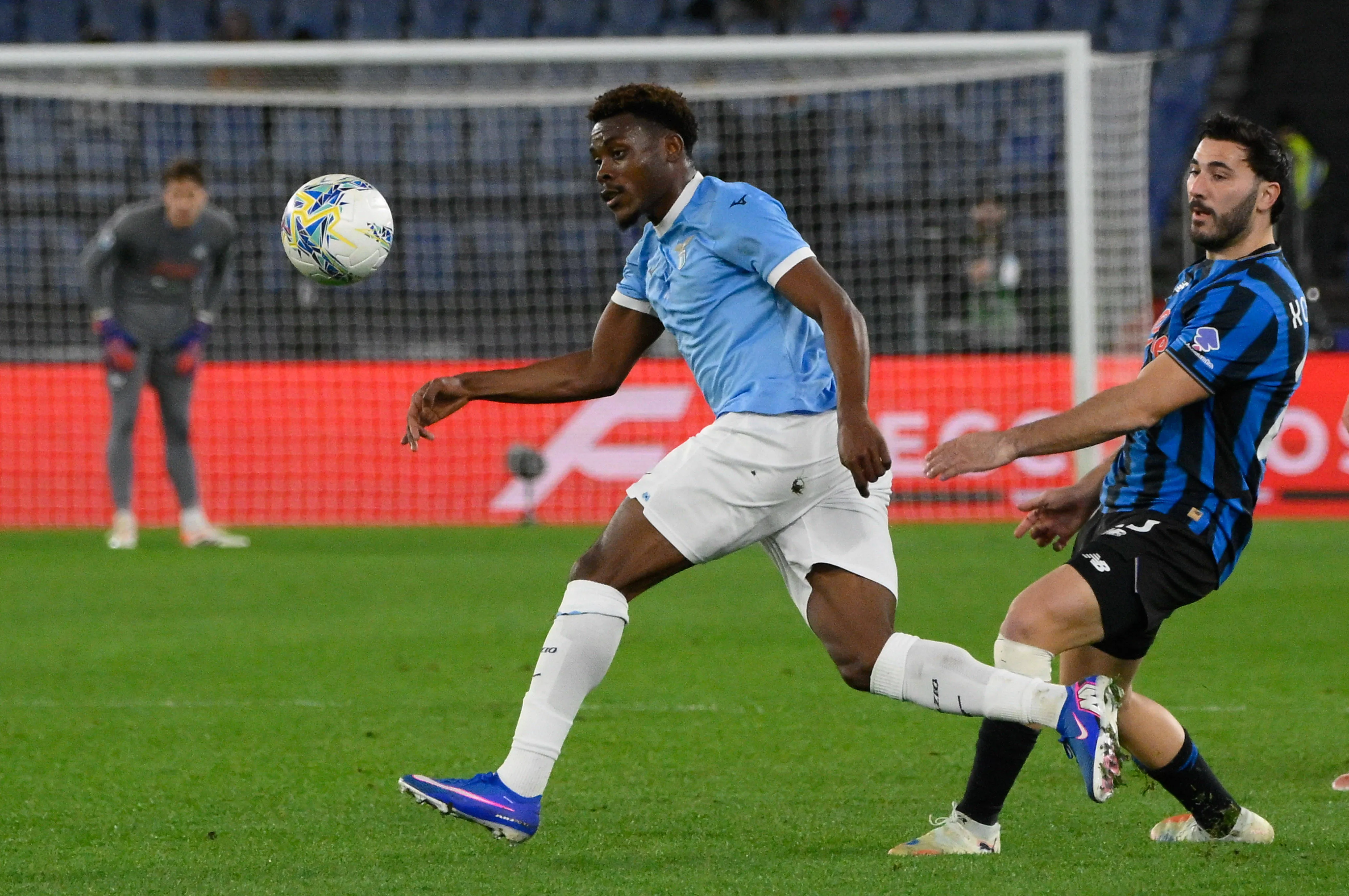 Fisayo Dele-Bashiru during the Serie A match between S.S.Lazio and Atalanta at the Olimpico Stadium
