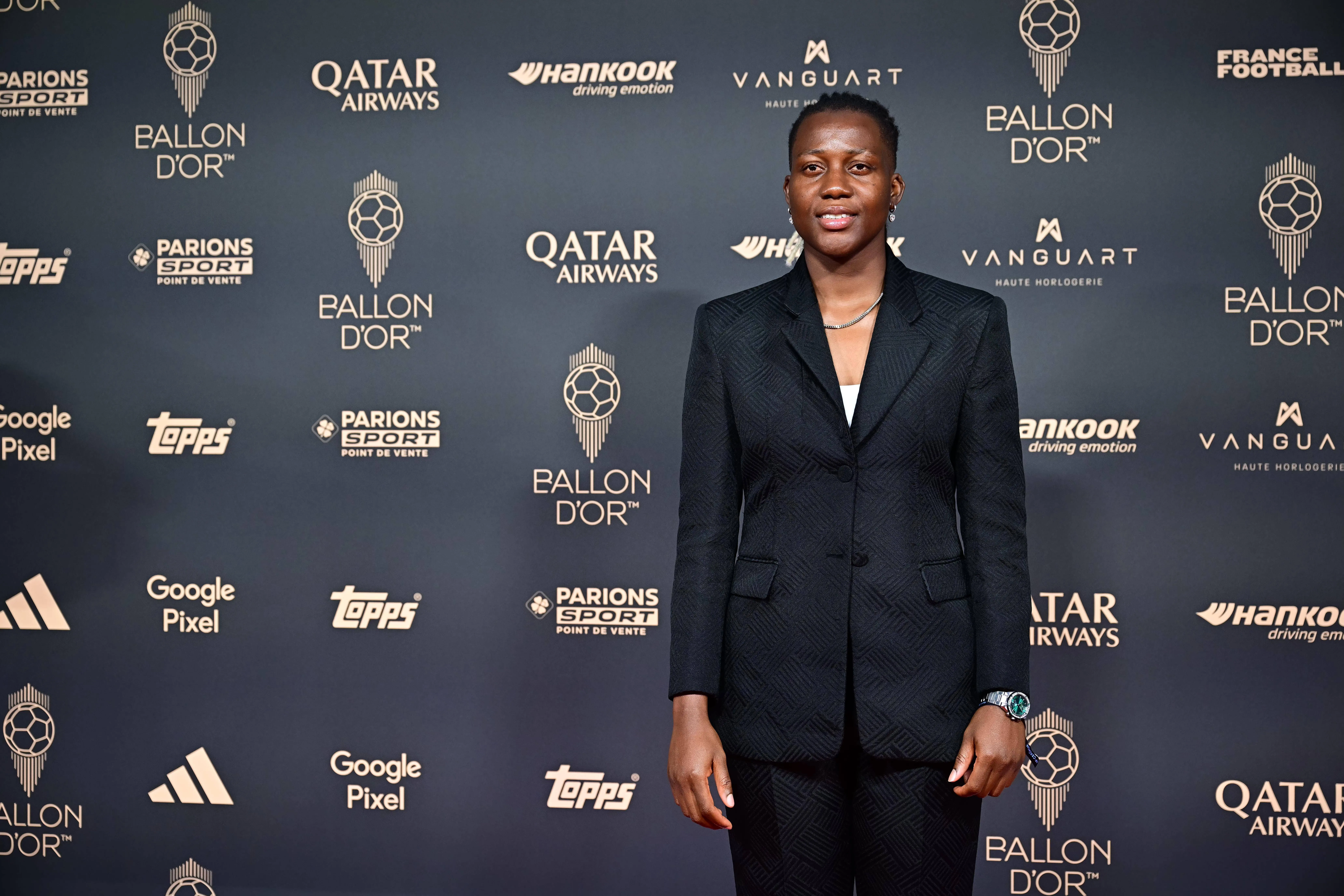 nnadozie chiamaka at the 2025 Ballon d'Or awards show