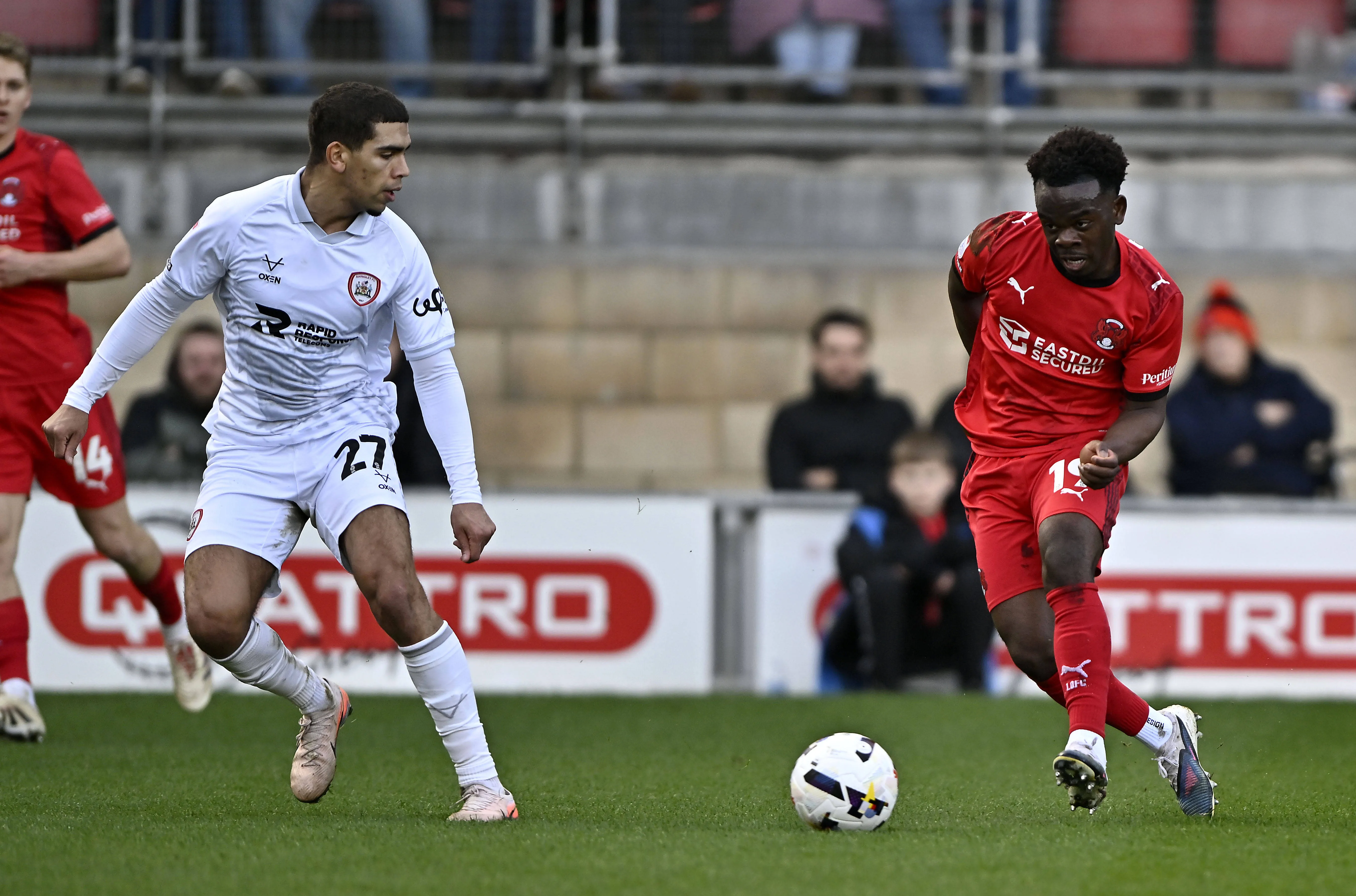 Favour Fawunmi in action for Leyton Orient