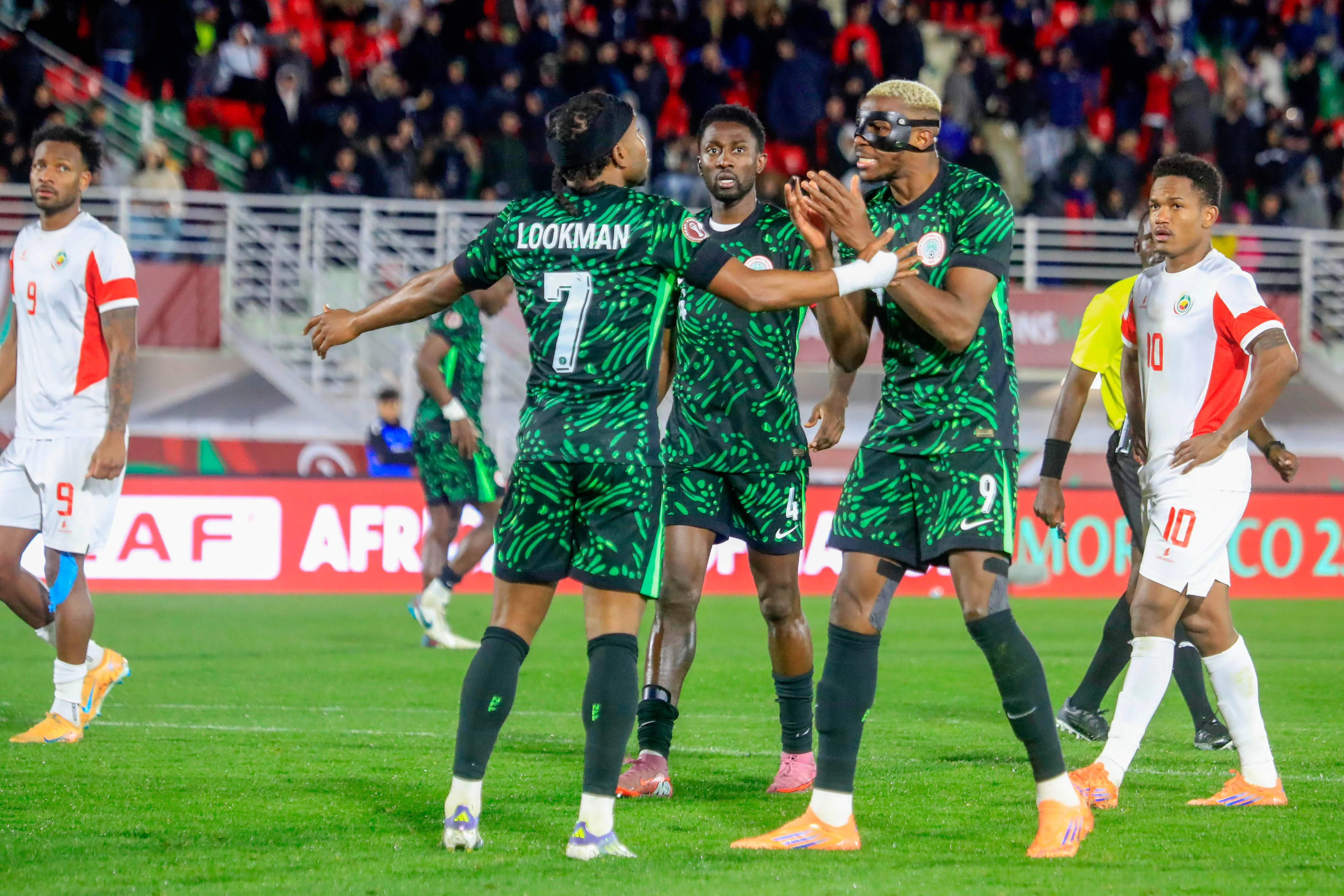 Super Eagles stars Wilfred Ndidi, Ademola Lookman and Victor Osimhen 