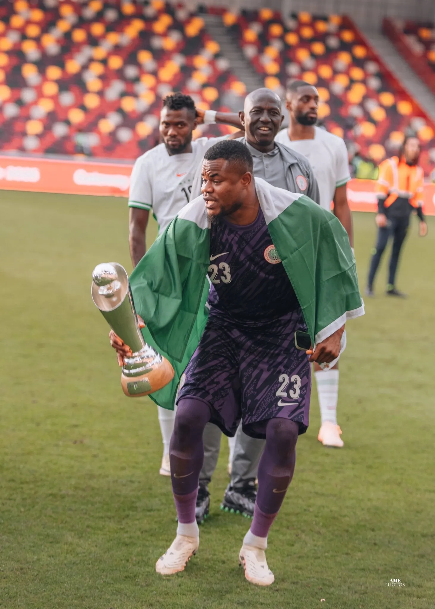 Super Eagles goalkeeper Stanley Nwabali