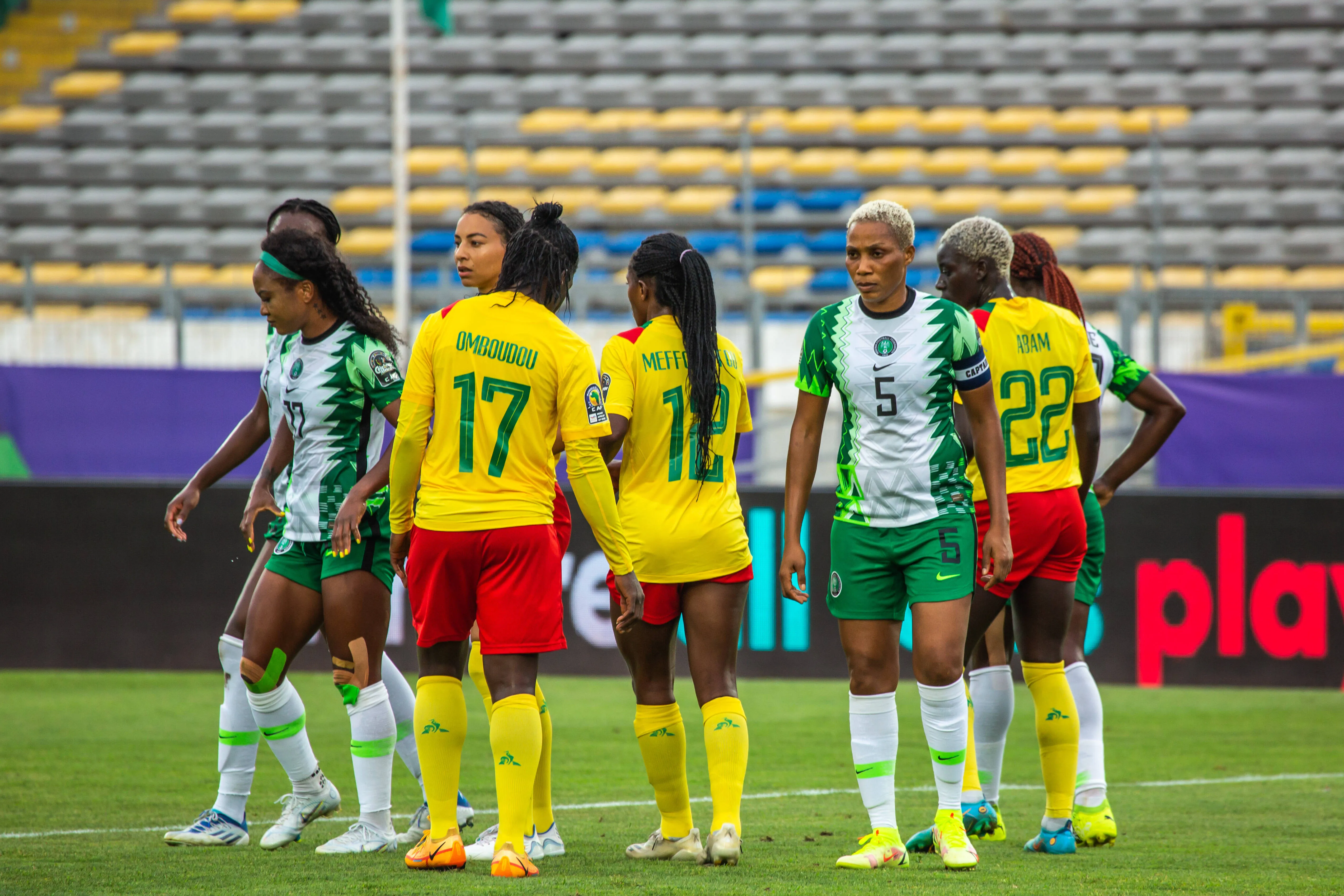Nigeria Super Falcons against Cameroon's Indomitable Lionesses 