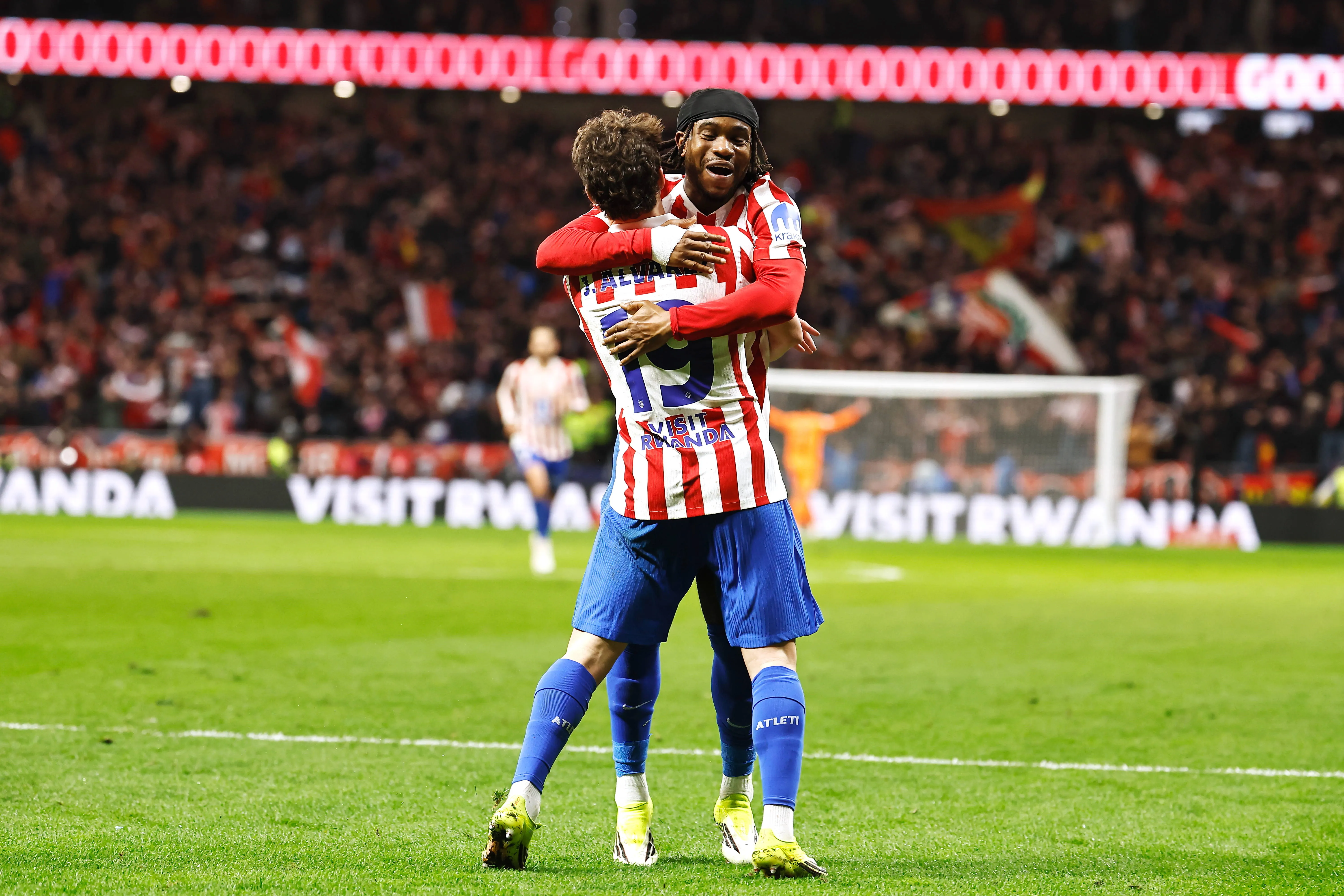 Ademola Lookman after scoring against Barcelona for Atletico Madrid