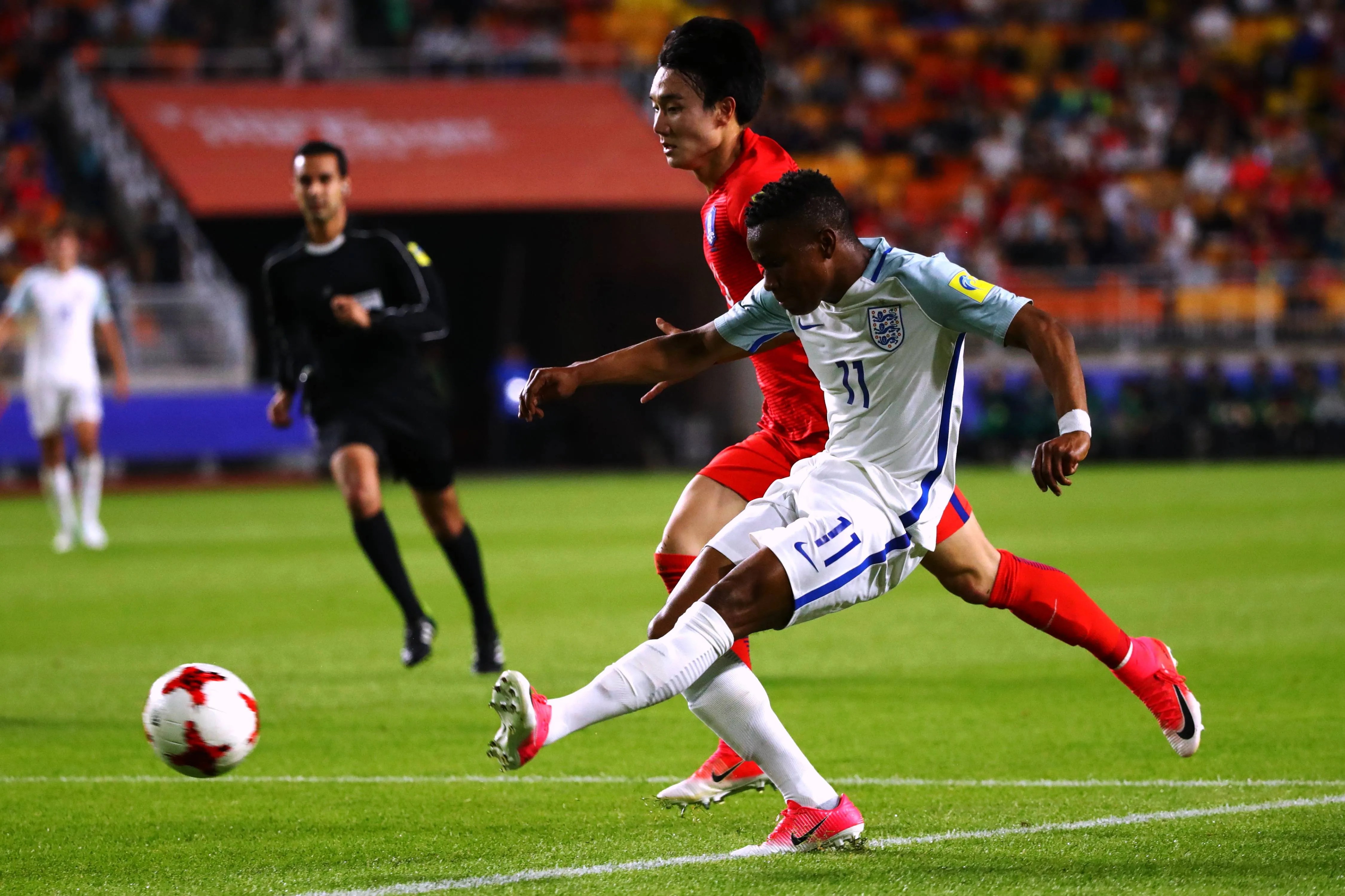 Ademola Lookman in action for England at the FIFA U-20 World Cup
