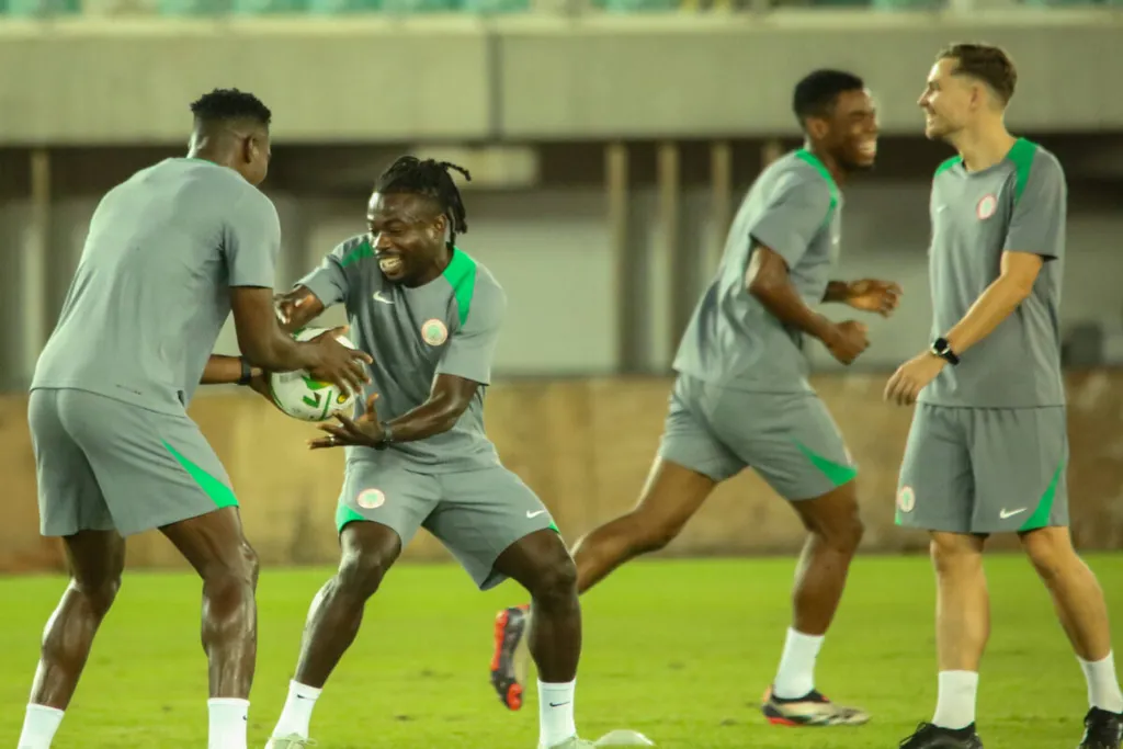 UYO, NIGERIA &ndash; OCTOBER 10: Moses Simon of Nigeria during a training session in preparation for the 2025 Africa Cup of Na