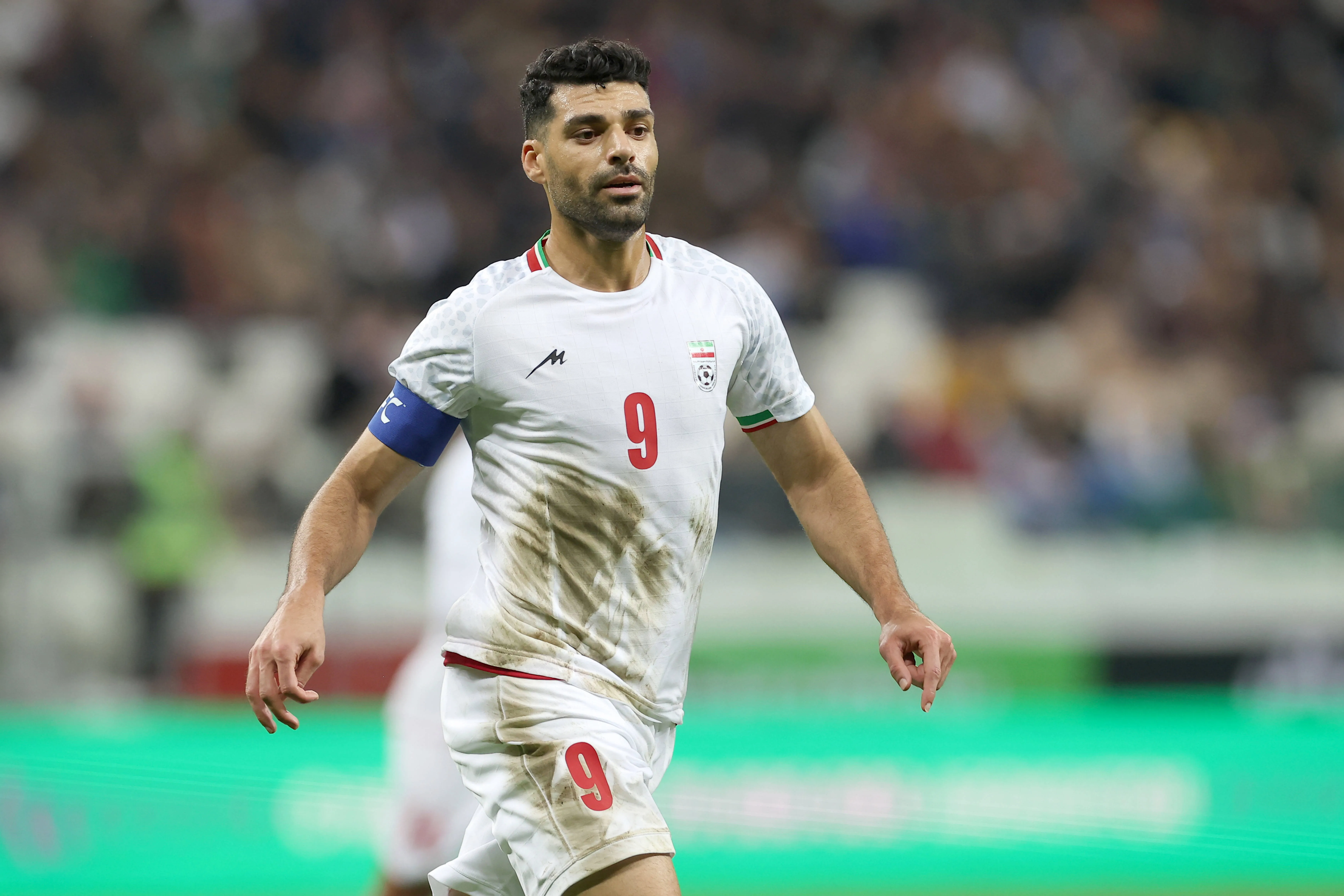 Iran captain Mehdi Taremi in action