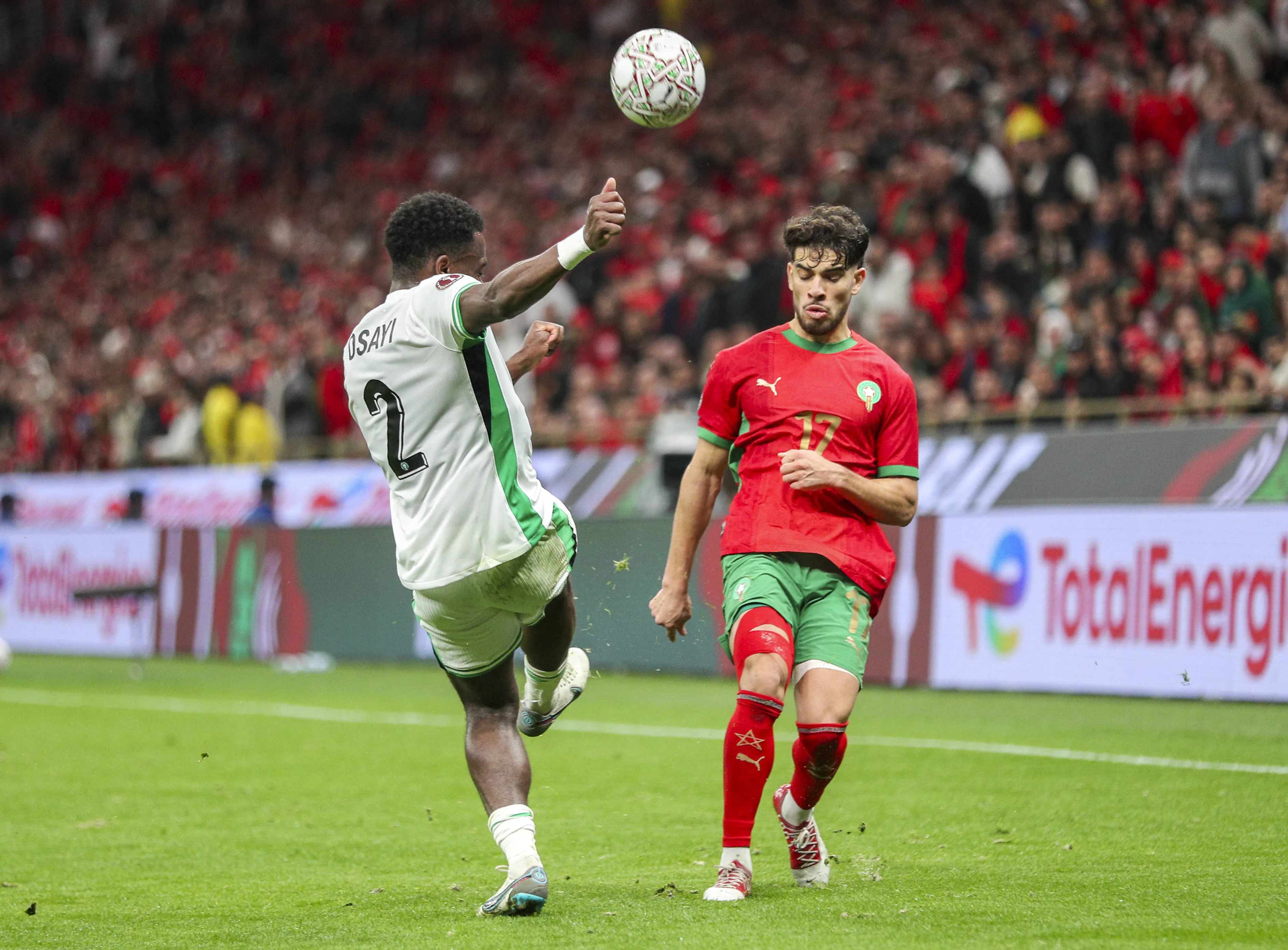 Bright Osayi-Samuel in action for the Super Eagles