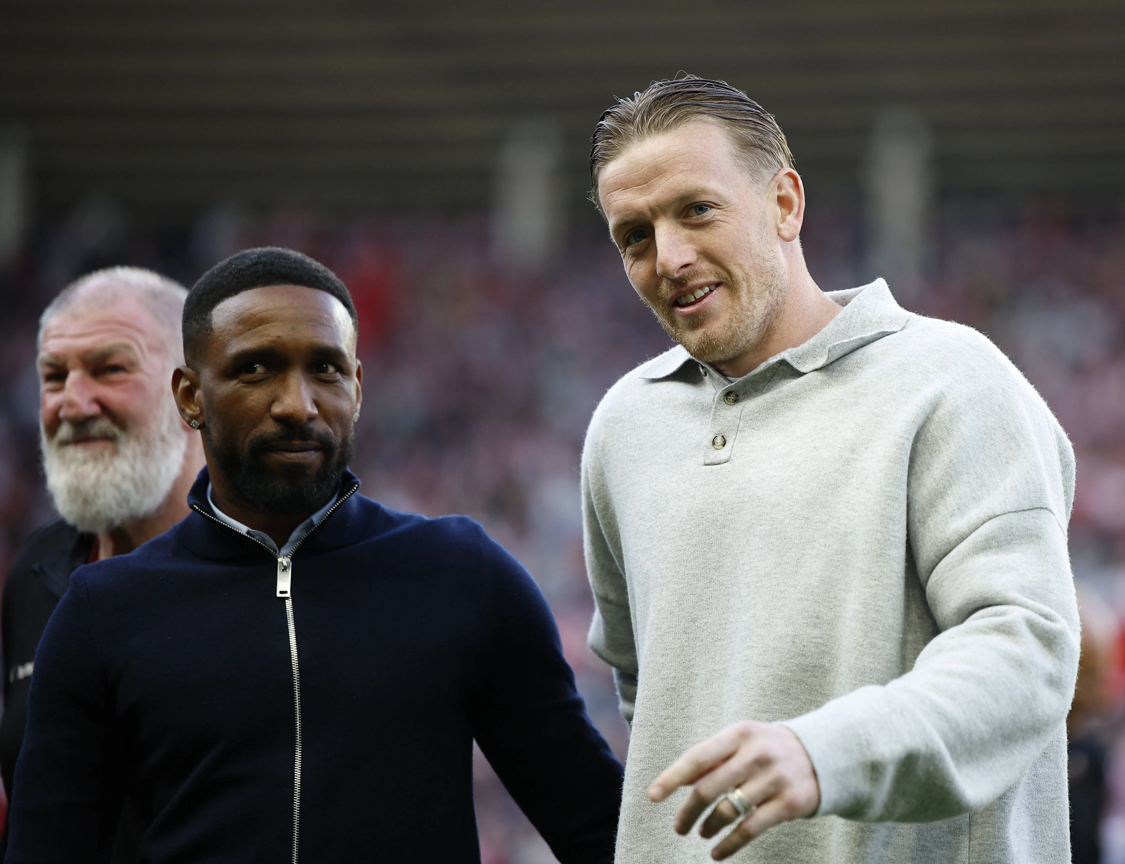 Jermain Defoe and Jordan Pickford