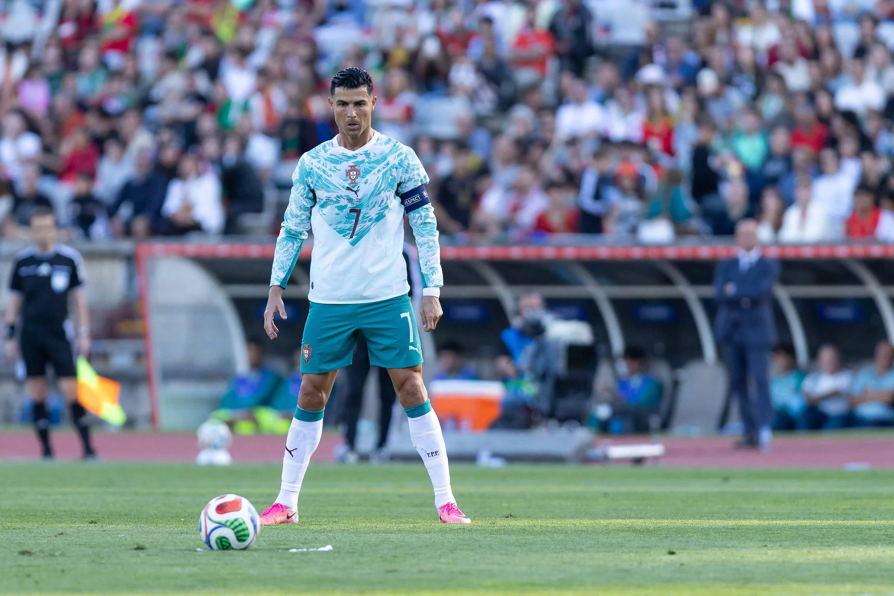 Portugal and Al-Nassr forward CRISTIANO RONALDO 7 in action during the game for the International Friendly.