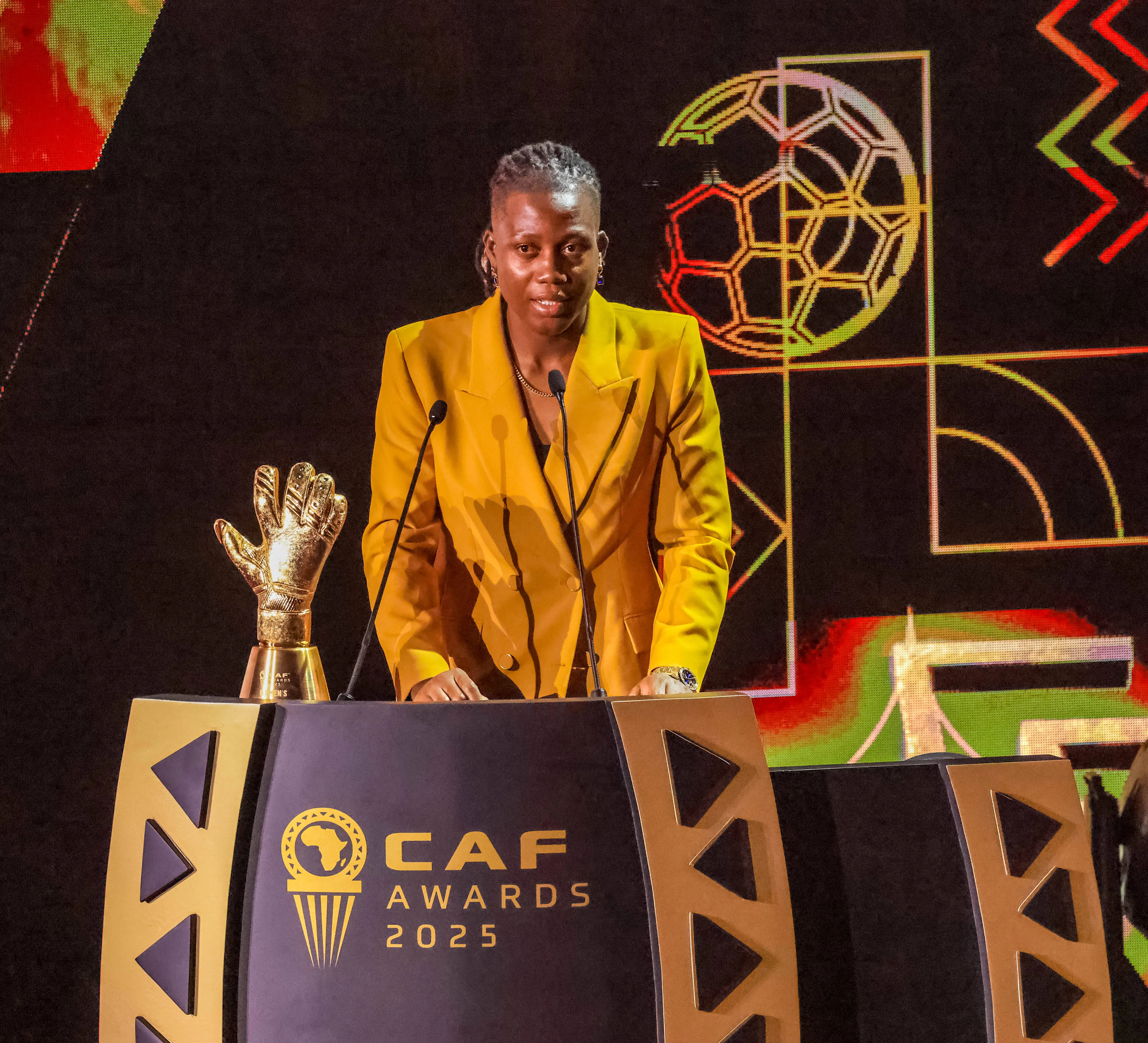 Chiamaka Nnadozie during the CAF Awards 2025 in Morocco