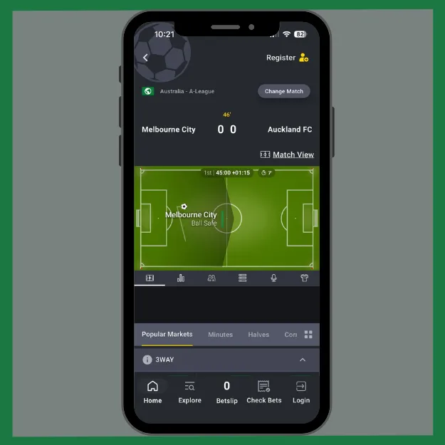 Live tracking Bet9ja app