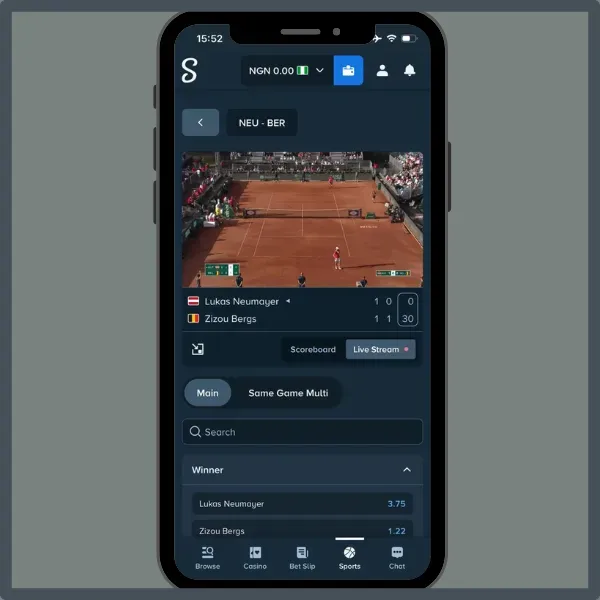 Stake App live betting and livestreaming