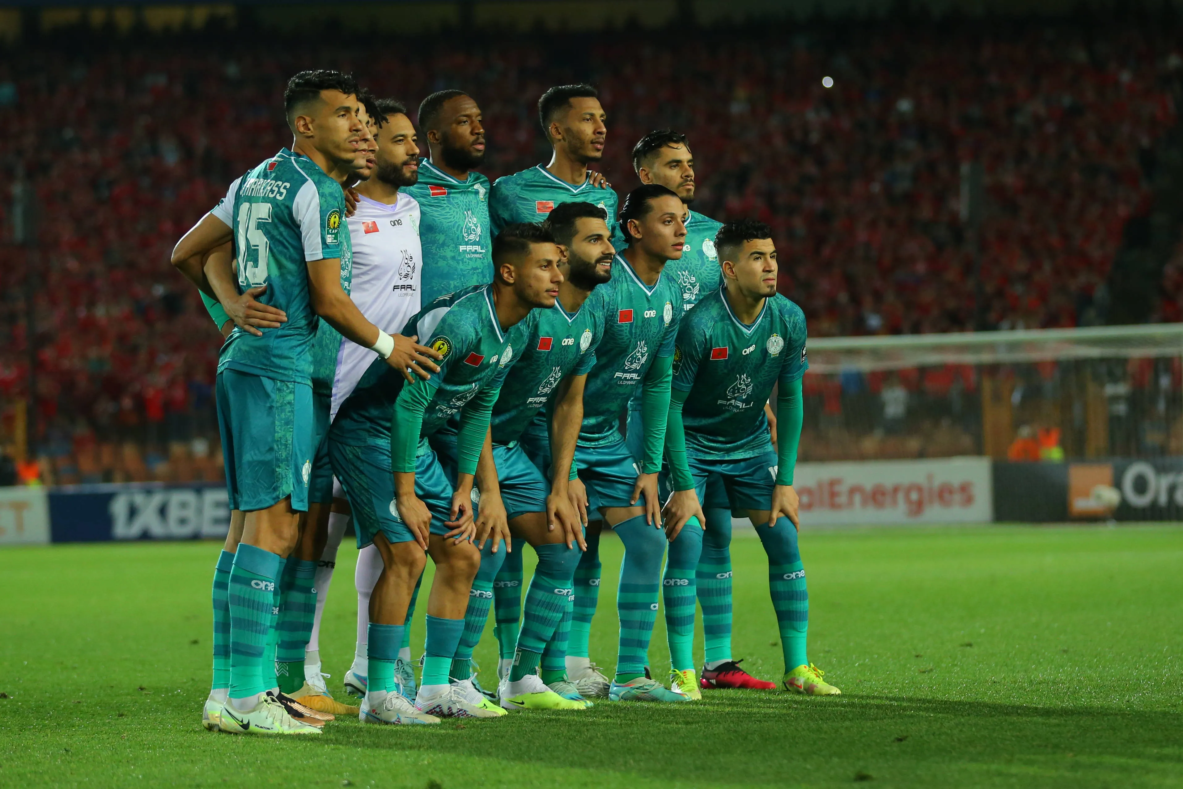 Raja Casablanca during the Caf Champions League