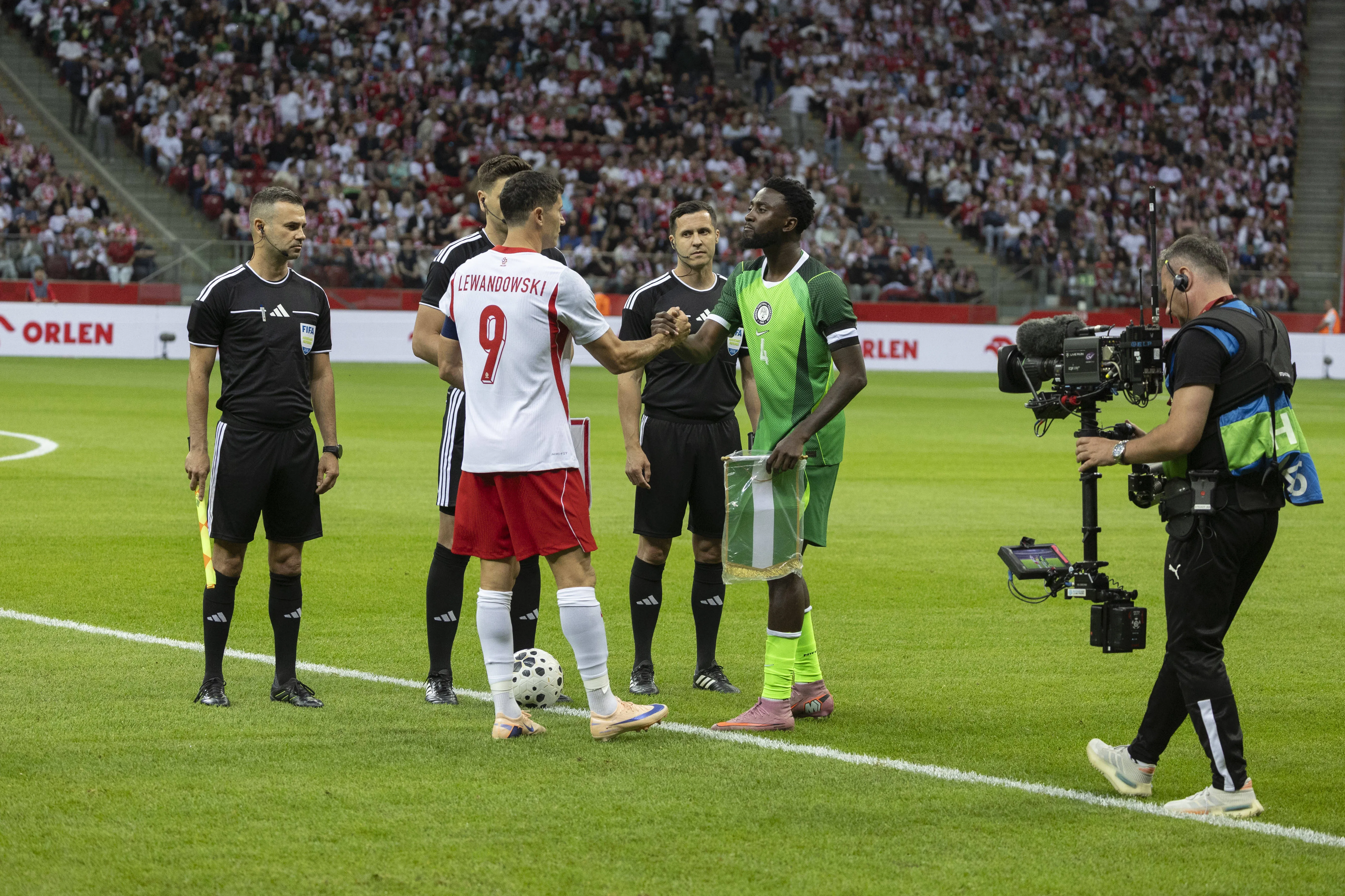 Poland captain Robert Lewandowski and Nigeria skipper Wilfred Ndidi