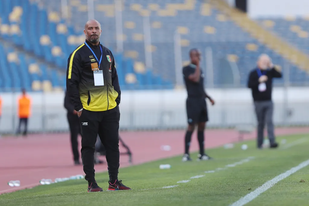 Eric Chelle on the sidelines for Mali AFCON 2024