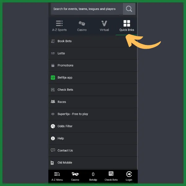 How to get Bet9ja old mobile