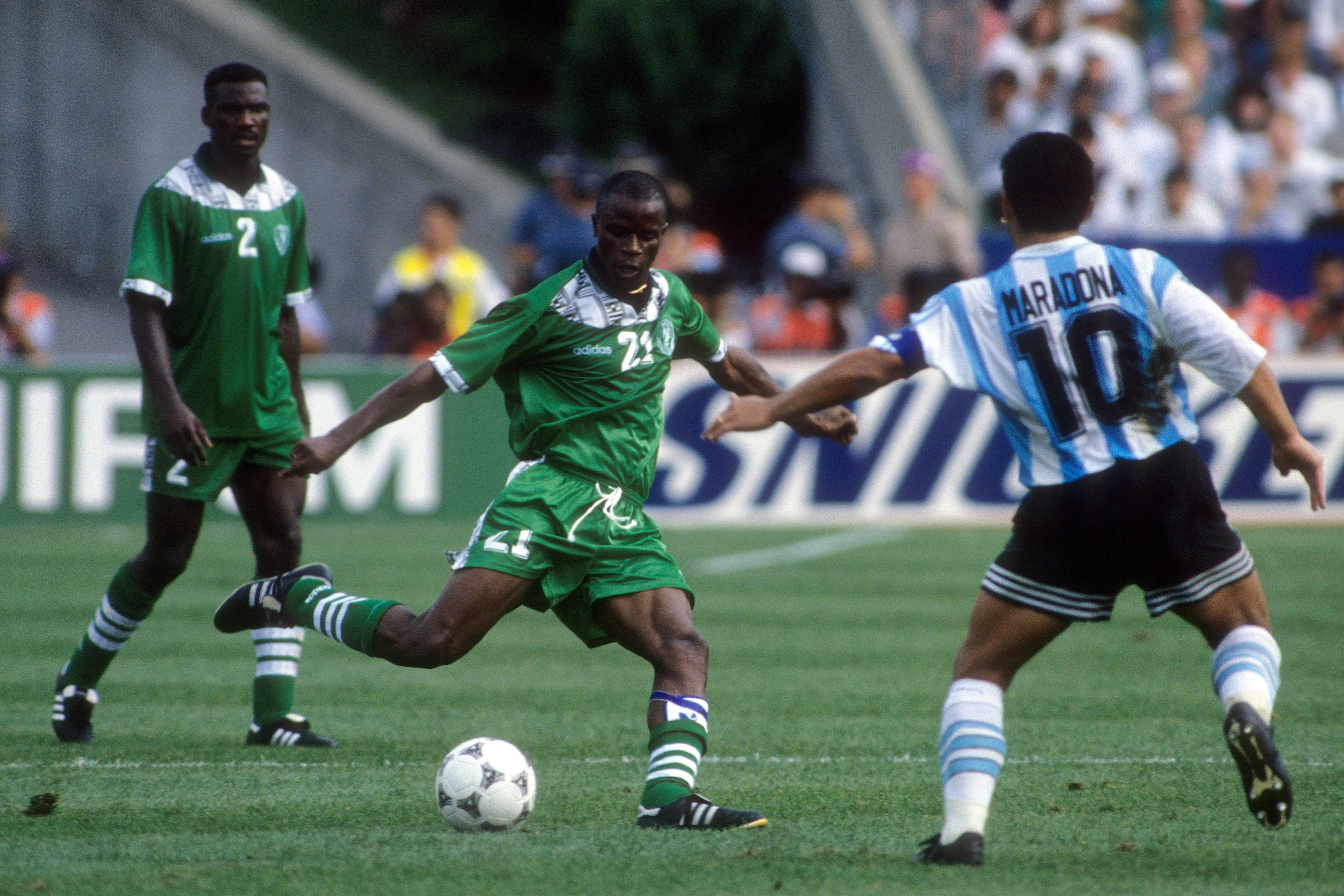 Mutiu Adepoju and Diego Armando Maradona