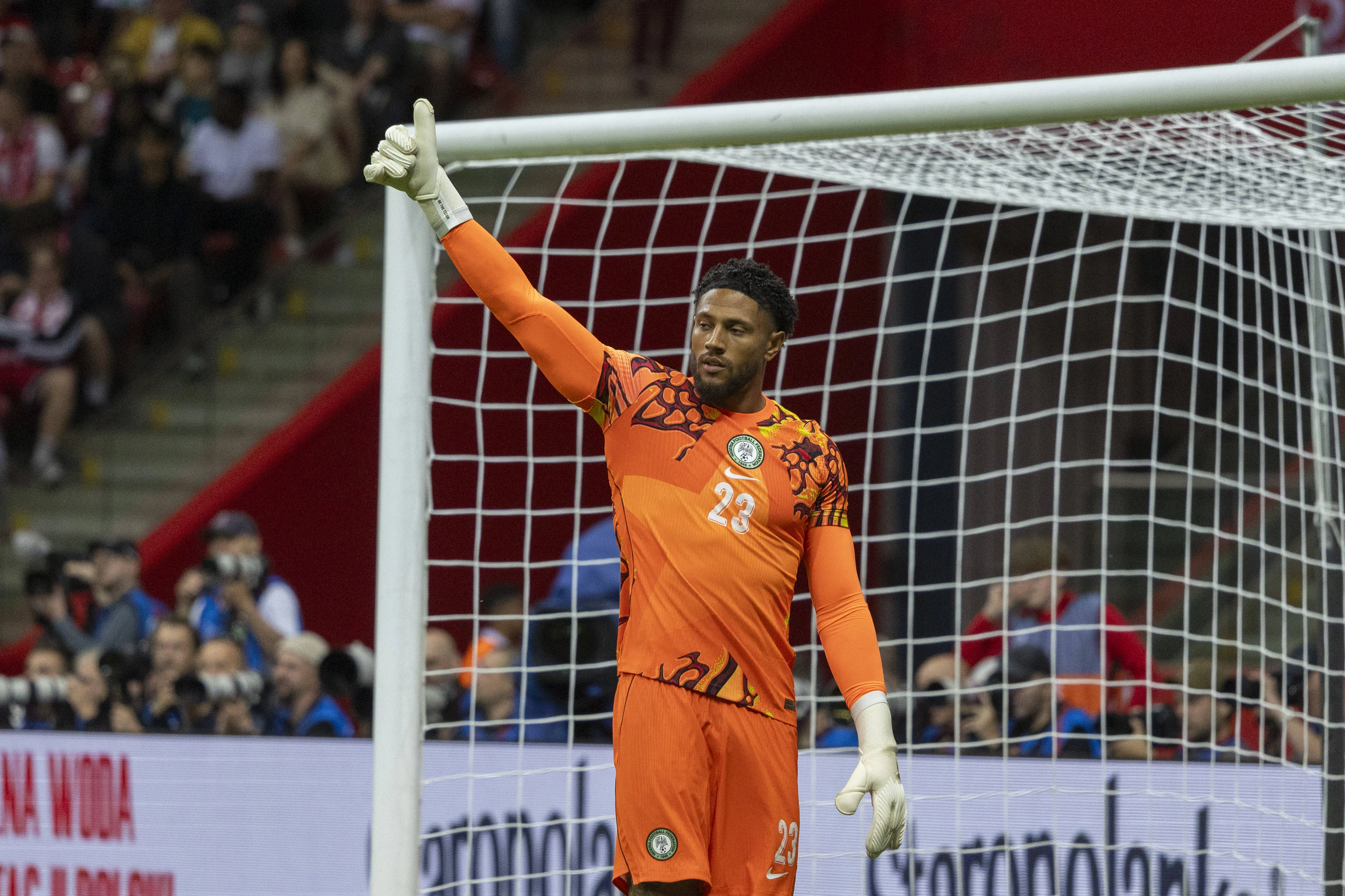 Poland vs Nigeria, Maduka Okoye in action for the Super Eagles