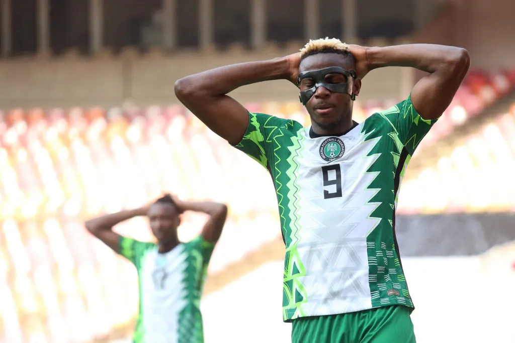 Osimhen in action for Nigeria