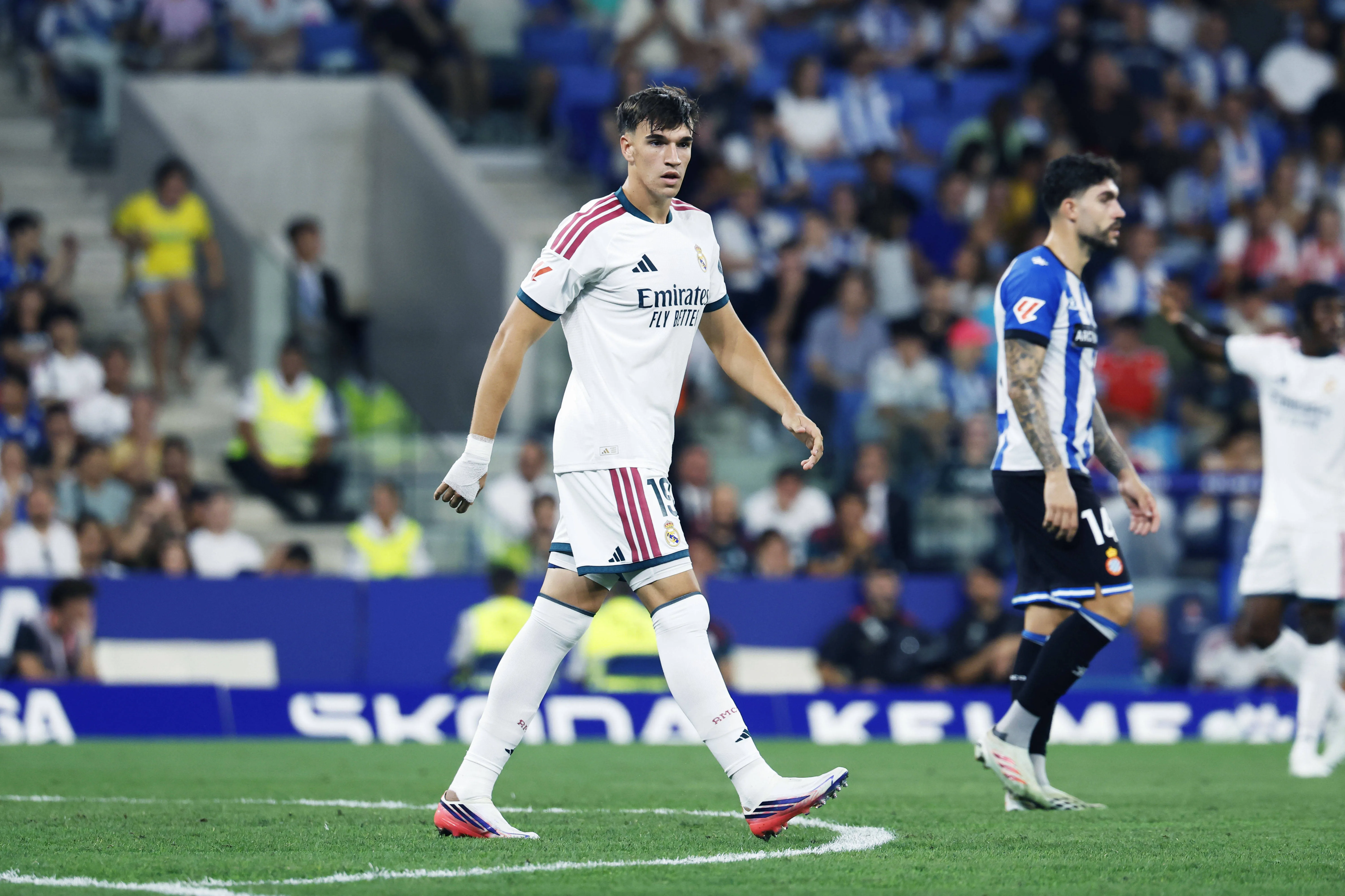 Carlos Espi of Real Madrid celebrates against Espanyol