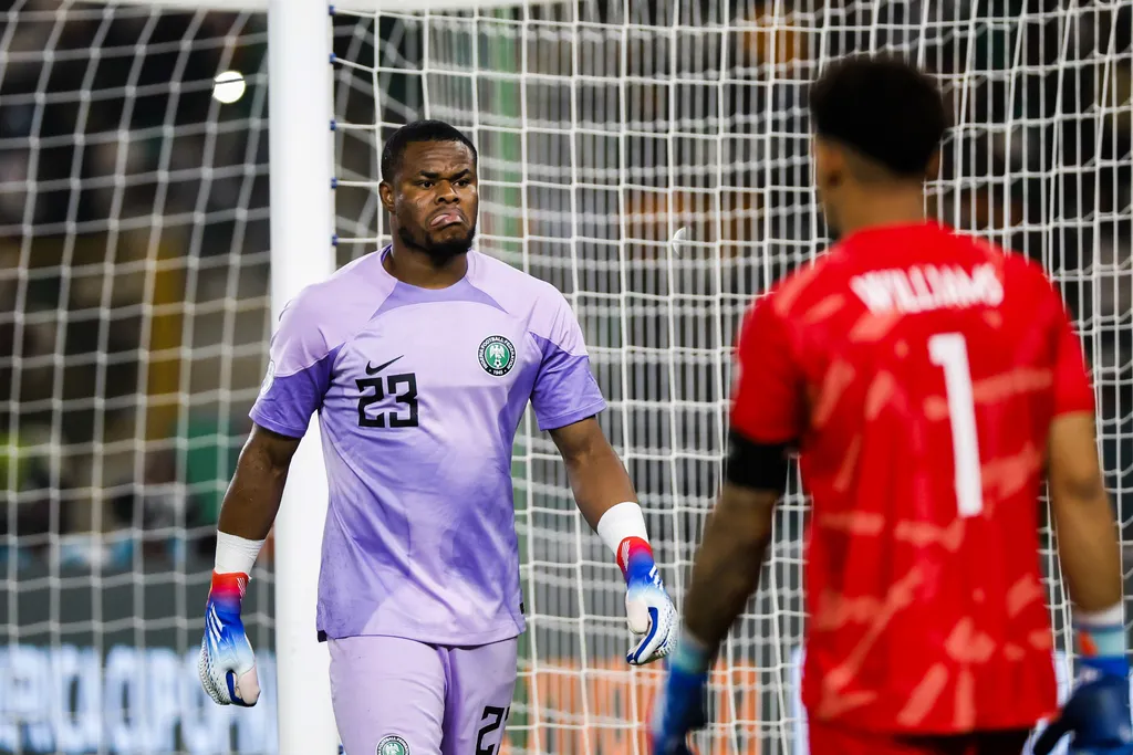 Super Eagles' Stanley Nwabali and Bafana Bafana's Ronwen Williams 