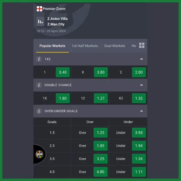 Bet9ja virtual football