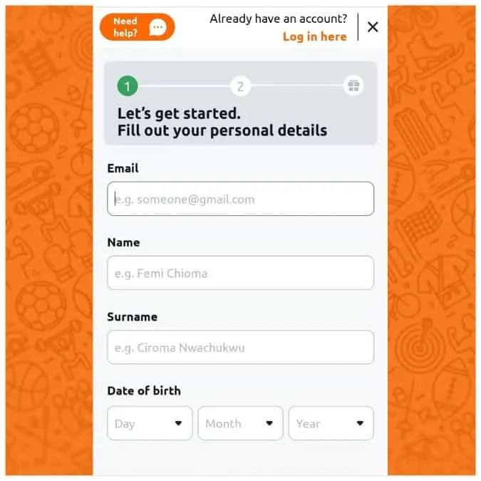 Betano accoutn details