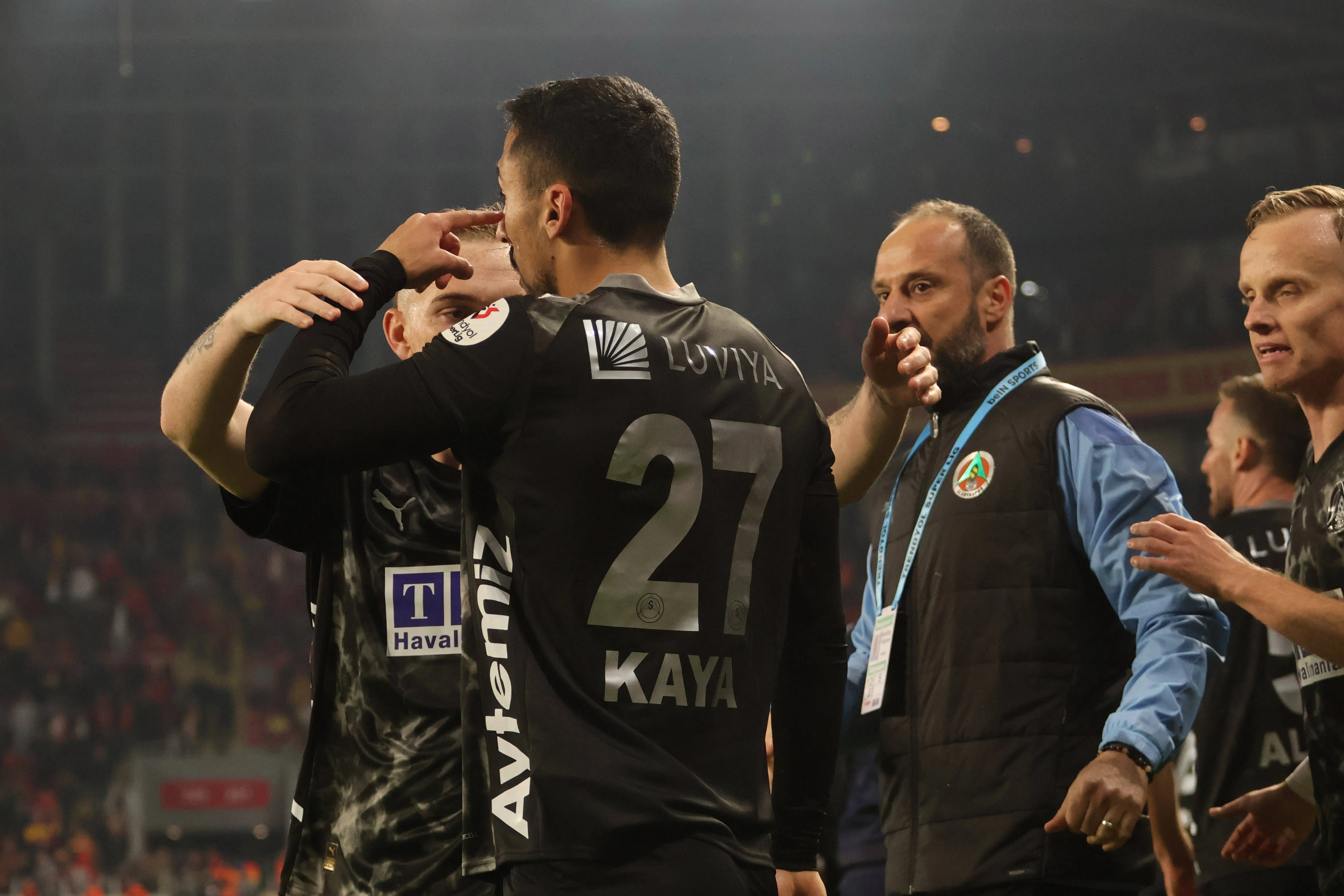 Ibrahim Kaya 27 of Alanyaspor celebrates