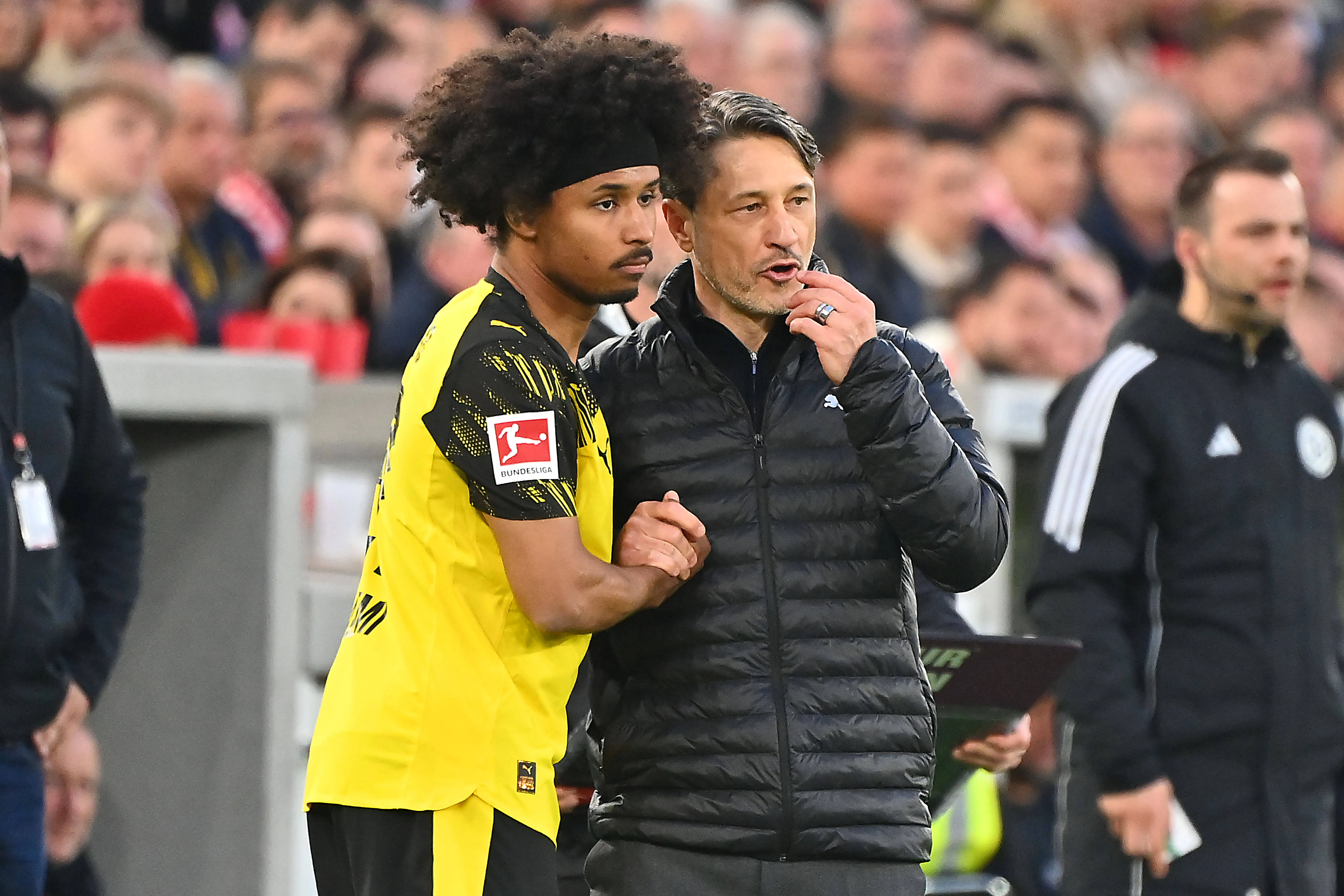 Niko KOVAC with Karim ADEYEMI Borussia Dortmund
