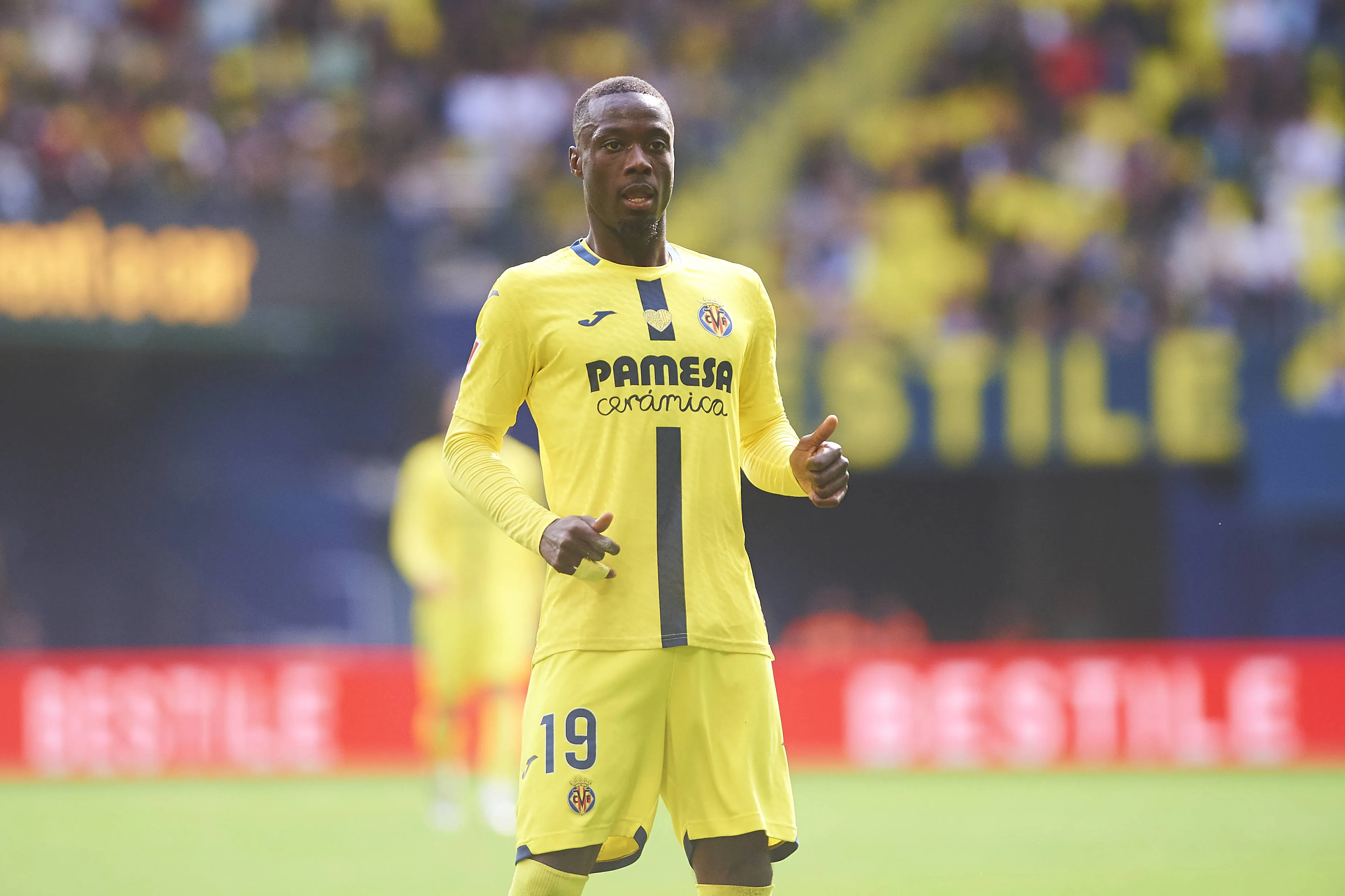 Nicolas Pepe for Villarreal CF during the LaLiga EA Sports match between Villarreal CF and Elche CF at Estadio de la Ceramica on March 8, 2026 in Villarreal, Spain.
