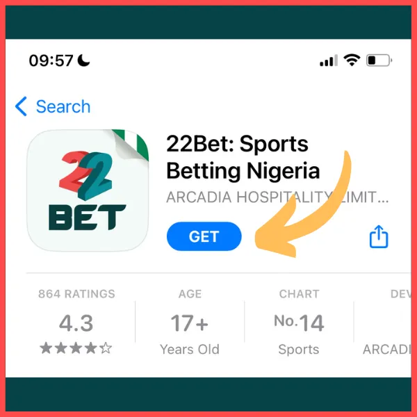 22bet app for iOS