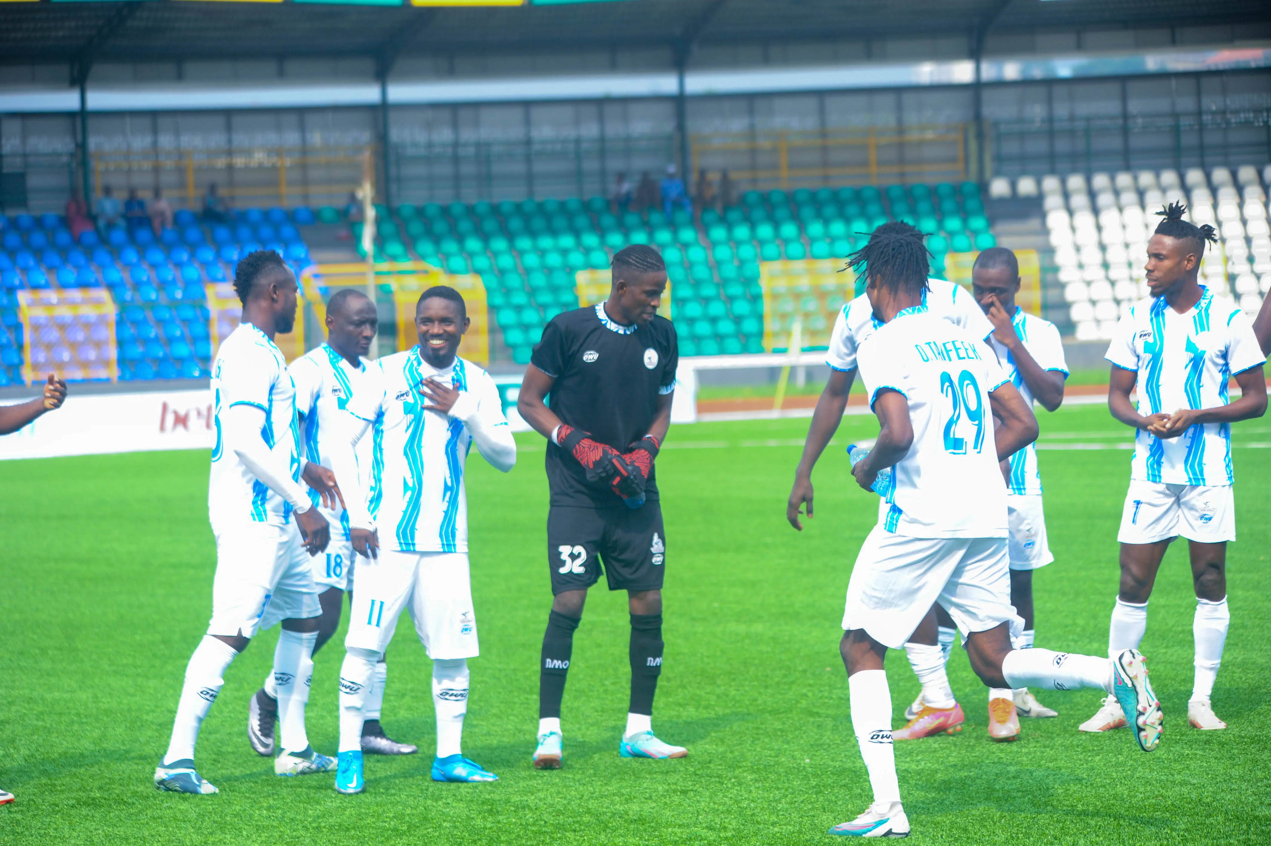 Rivers during the Nigeria Premier Football League match between Remo Stars and Rivers United at MKO Abiola Stadium on August 22, 2025 in Abeokuta, Nigeria. 
