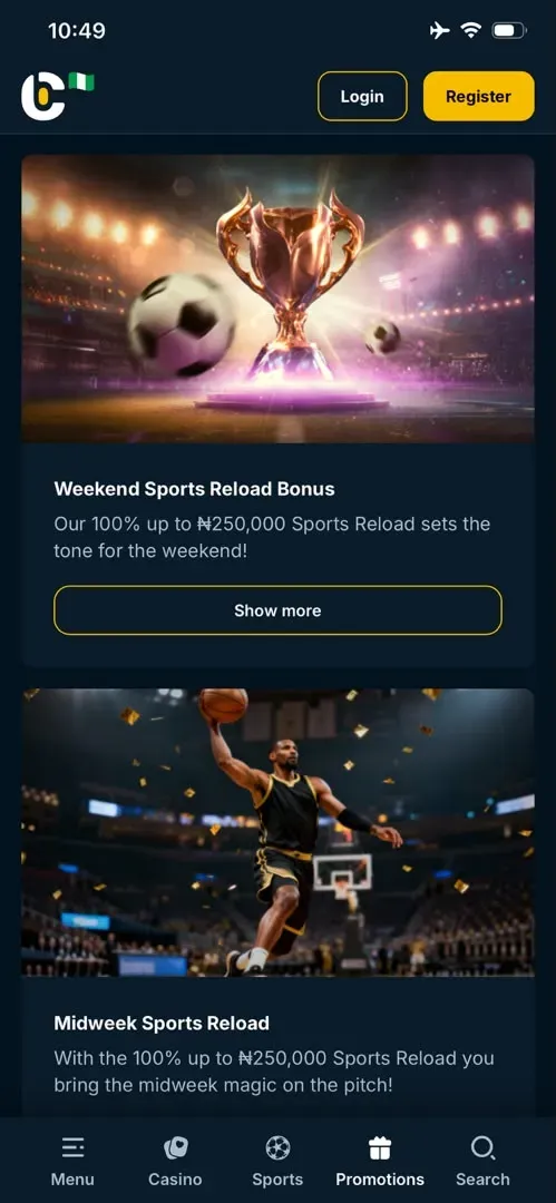 Campeonbet Promotions Page