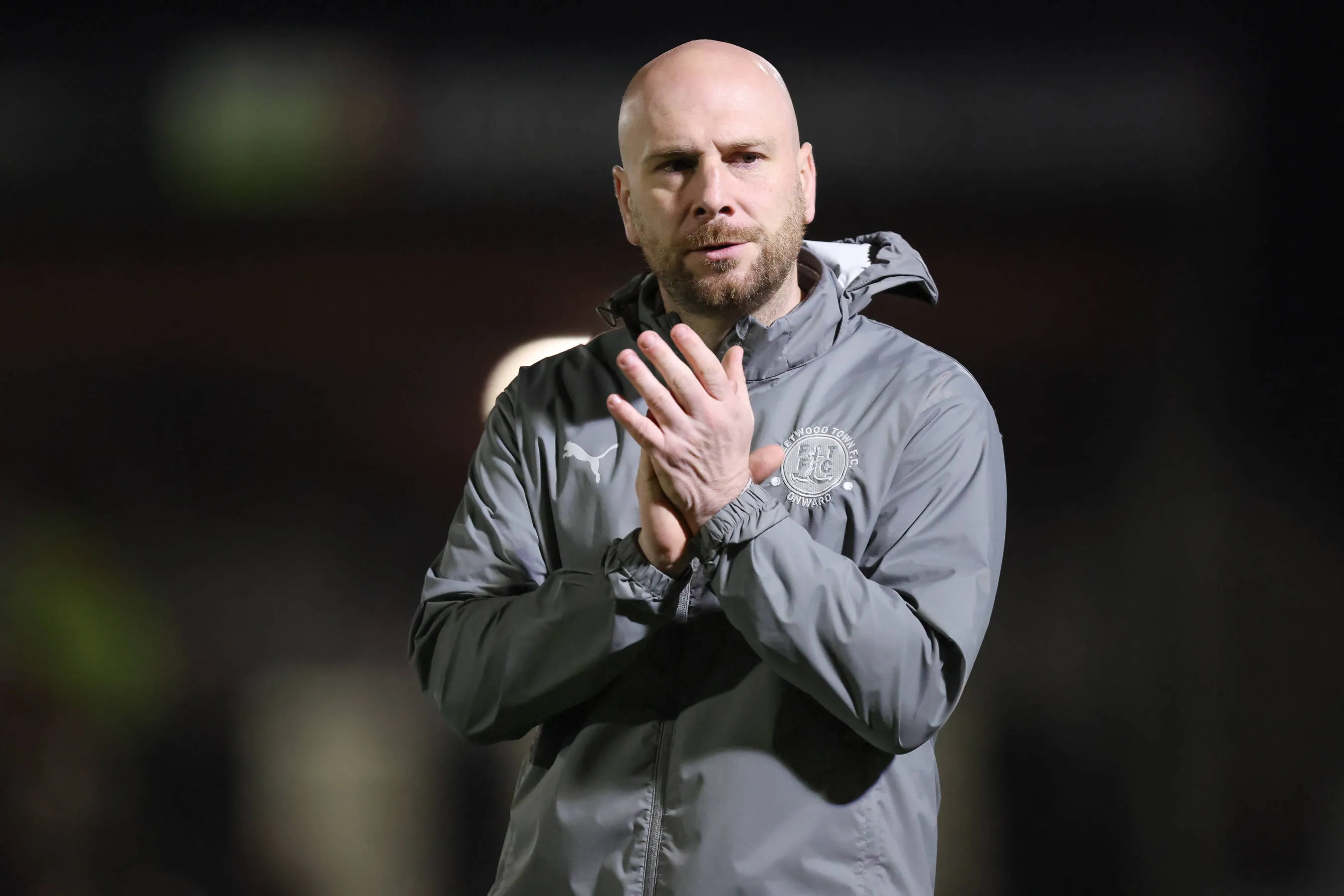 Matt Lawlor head coach of Fleetwood Town.