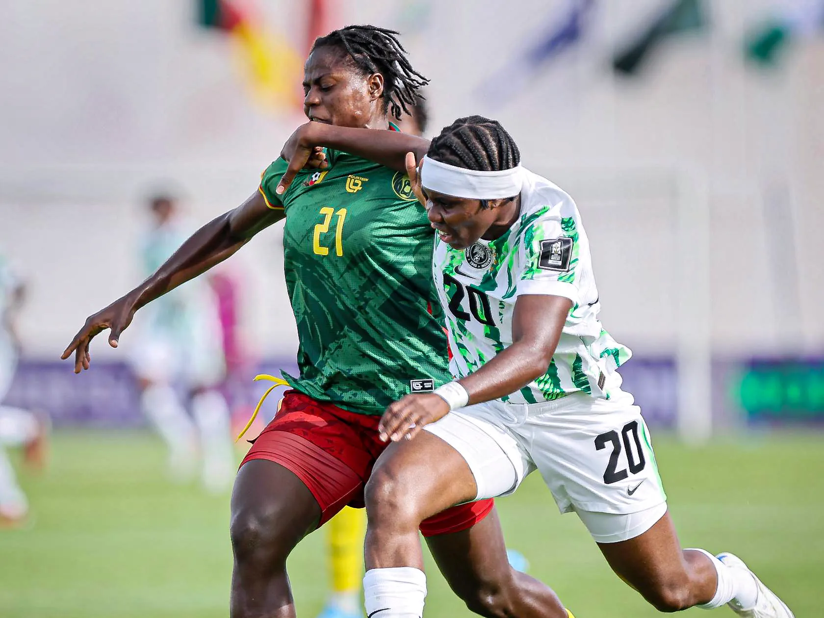 Nigeria's Super Falcons star Gift Monday vs Cameroon