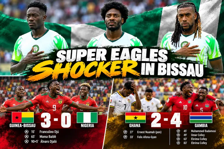 Super Eagles humiliated, Ghana collapse: 5 biggest shocks from AFCONQ 2027 matchday 2 (RANKED)