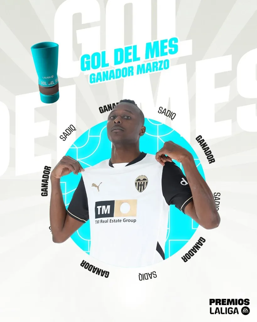 Super Eagles benchwarmer Sadiq bags prestigious La Liga honour