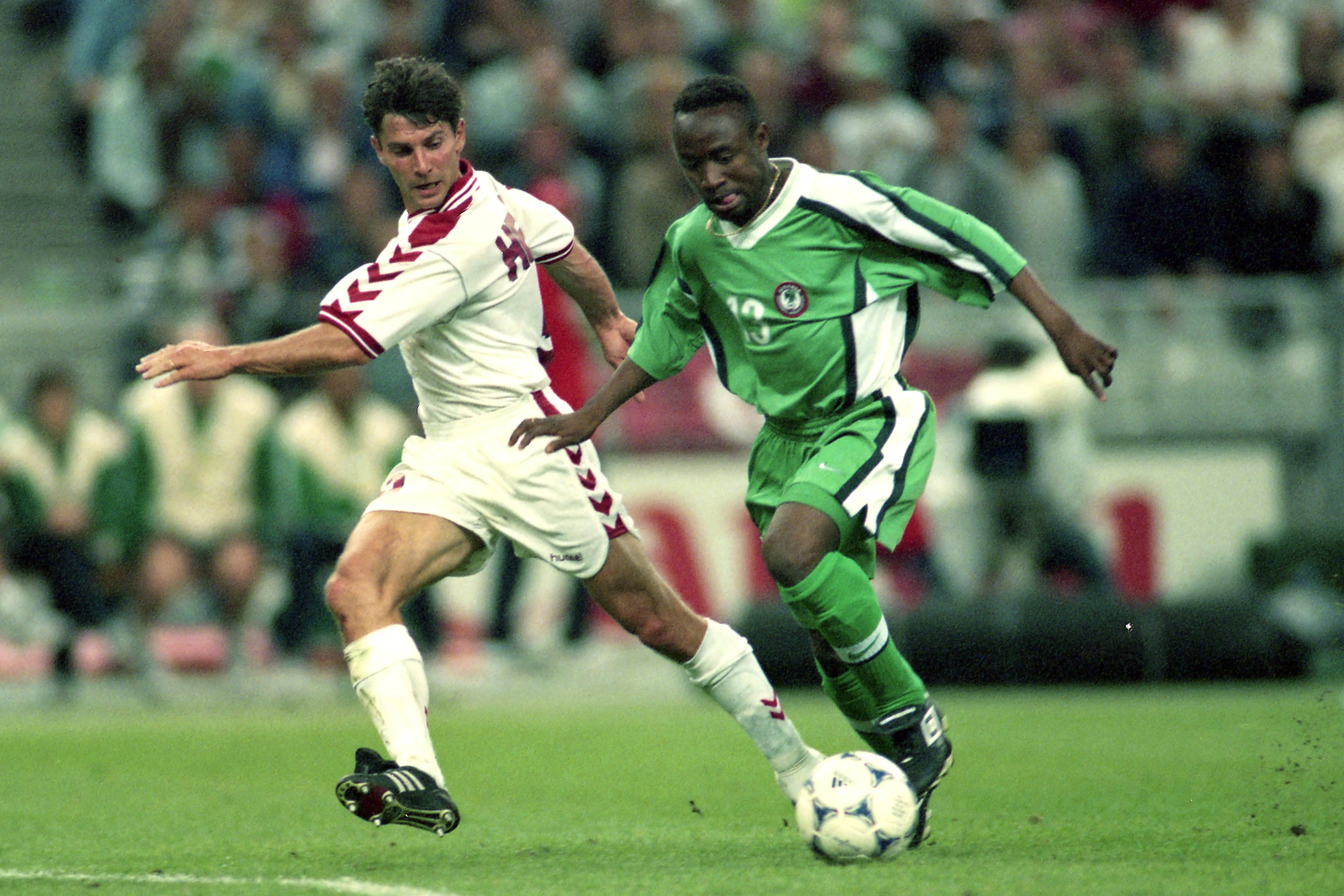 Tijani Babangida in action for Nigeria