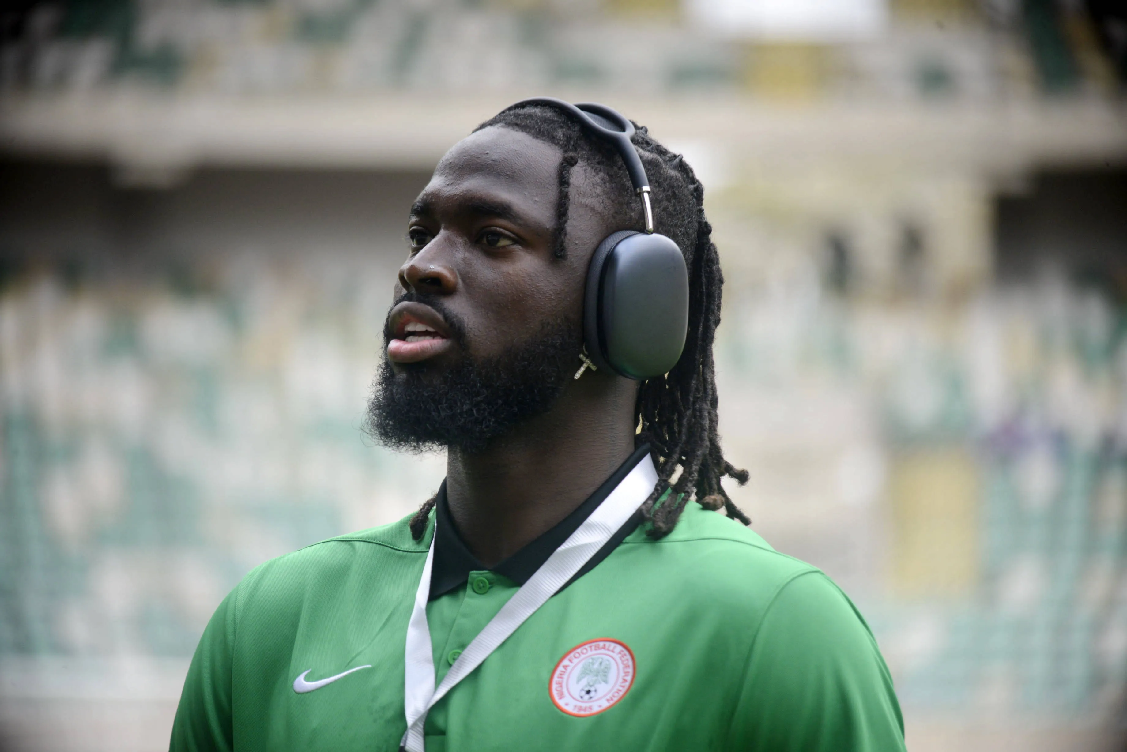 Tolu Arokodare in action for the Super Eagles