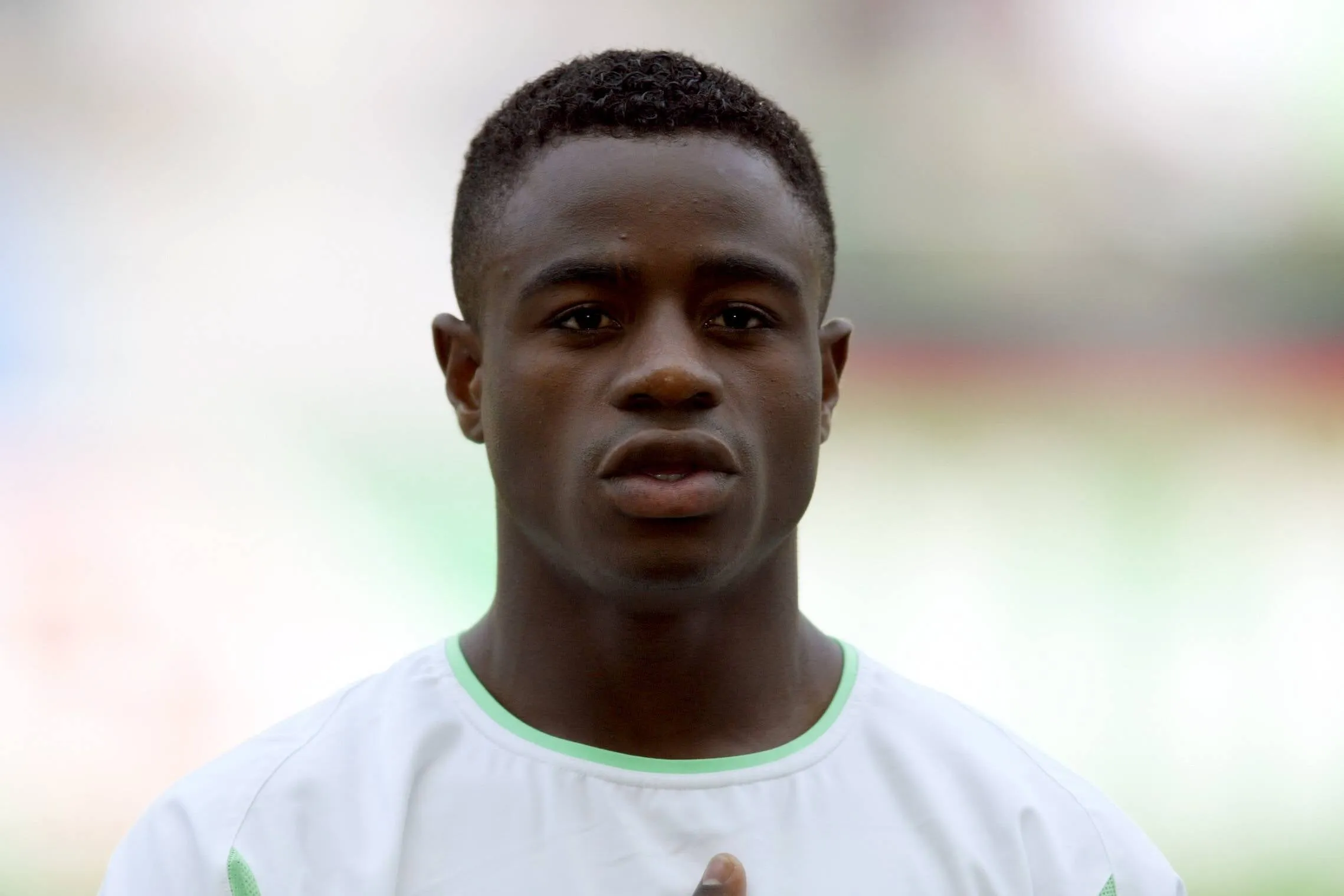 Bartholomew Ogbeche in action for the Super Eagles of Nigeria