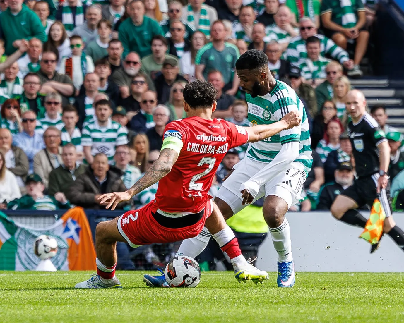Kelechi Iheanacho of Celtic in action against Dunfermline Athletic