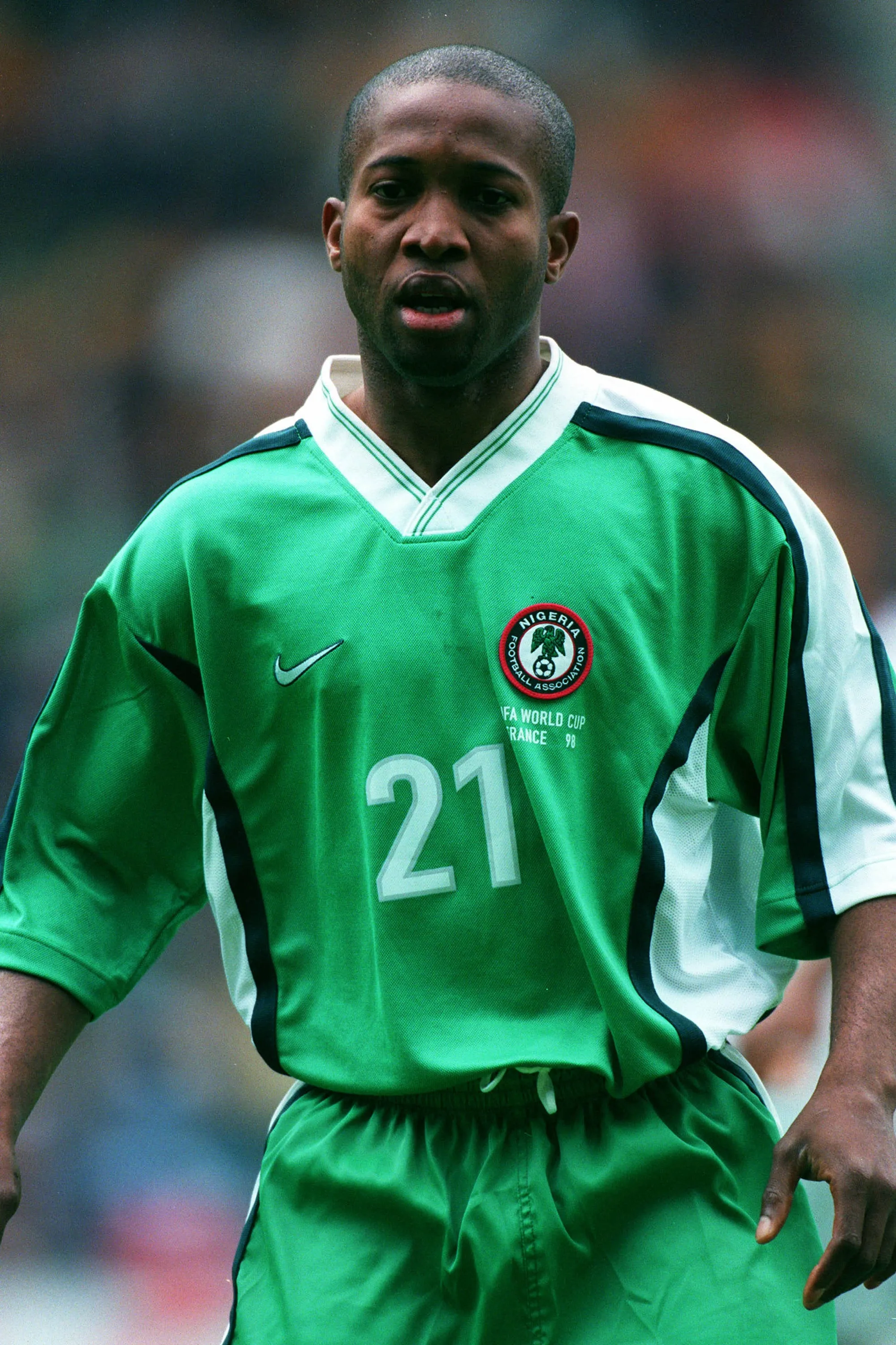 EX-PSG defender Godwin Okpara before the FIFA World Cup Finals 1998 Group D match between Spain and Nigeria