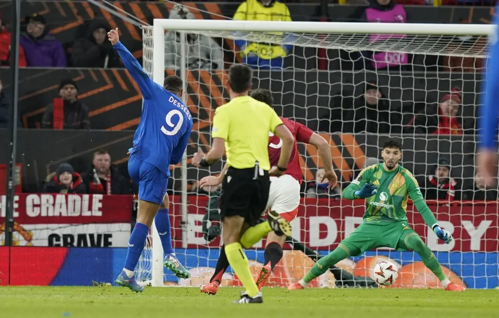 Forgotten Super Eagles duo Cyriel Dessers and Leon Balogun put up scintilating performances despite Rangers falling to a 2-1 to Manchester United at Old Trafford on Europa League matchday seven.
Dessers, introduced in the 71st minute, made an instant impact, scoring Rangers’ equalizer in the 88th minute. The Nigerian striker, connecting with James Tavernier's incisive pass, slotted a left-footed shot into the bottom corner. It marked his second UEFA Europa League goal of the season, following his earlier strike against Olympiakos in November 2024.
In his 19-minute cameo, Dessers attempted two shots, one on target and another that struck the post in the 83rd minute. He completed one of three passes, won one of two ground duels, and lost possession three times. 
https://x.com/Iam_agt/status/1882560273384677377
The Belgium-born forward’s contribution highlighted his growing confidence, days after netting a hat-trick against Fraserburgh F.C. in the Scottish Cup on Sunday.
Tonight’s strike marked a significant milestone for Cyriel Dessers, taking his tally to 150 competitive goals in his 11-year career.
Balogun's performance in numbers
Leon Balogun, making his first start after injury, put up a composed first-half display. The 35-year-old center-back completed nine of 12 passes (75%), made two tackles, one interception, and three clearances, and was not dribbled past. 
Unfortunately, an injury saw him substituted at halftime, paving the way for Ross McCausland.
Rangers' defensive frailties post-Balogun were exposed as Jack Butland’s own goal handed United the lead. Bruno Fernandes sealed the win with a stoppage-time strike, ensuring United's place in the last 16.

